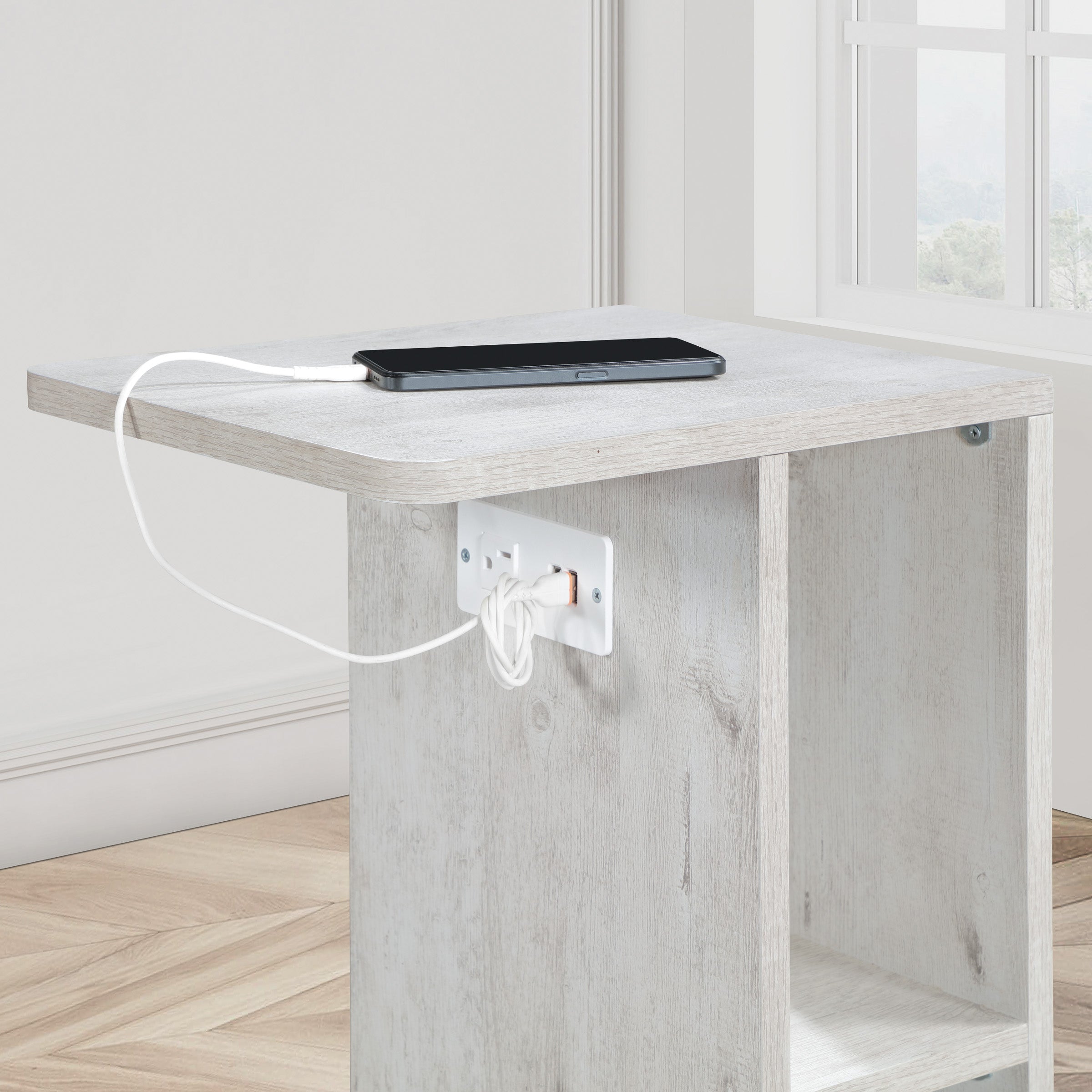 Gemma Accent Table - Rustic Grey Finish