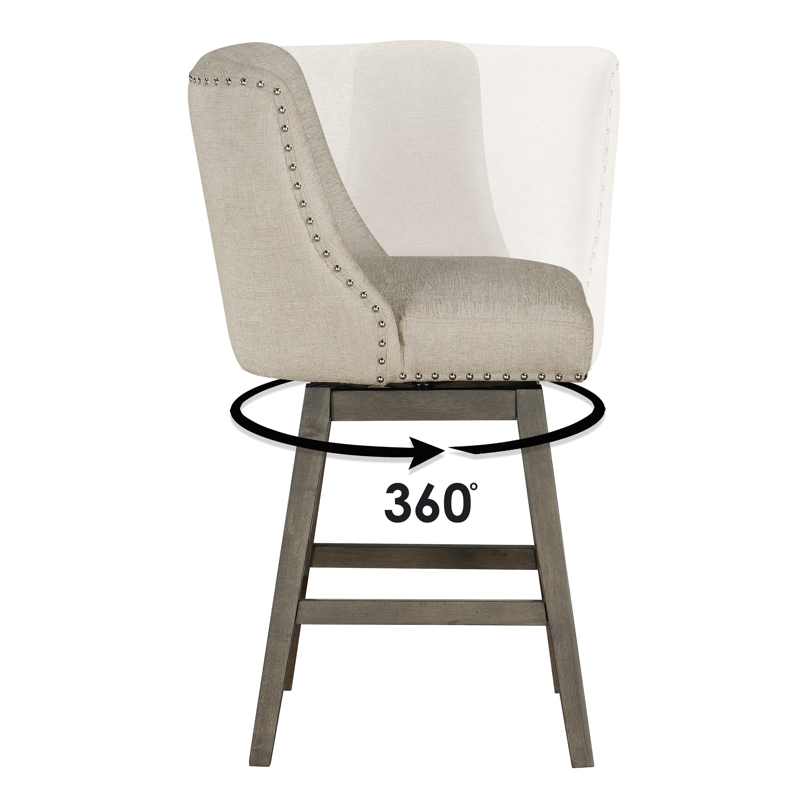 Granville 26" Swivel Stool - Wheat / Grey