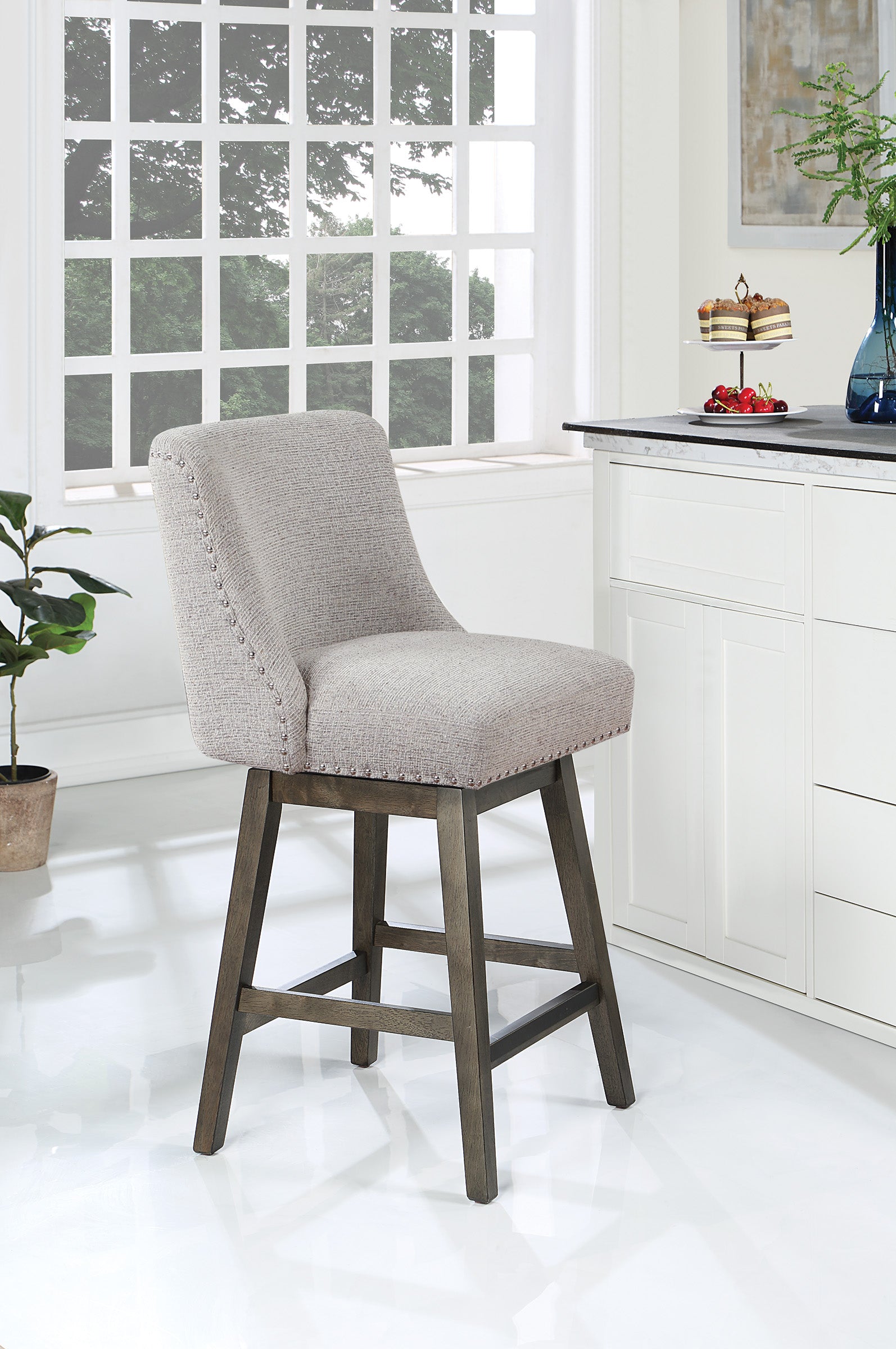 Granville 26" Swivel Stool - Wheat / Grey