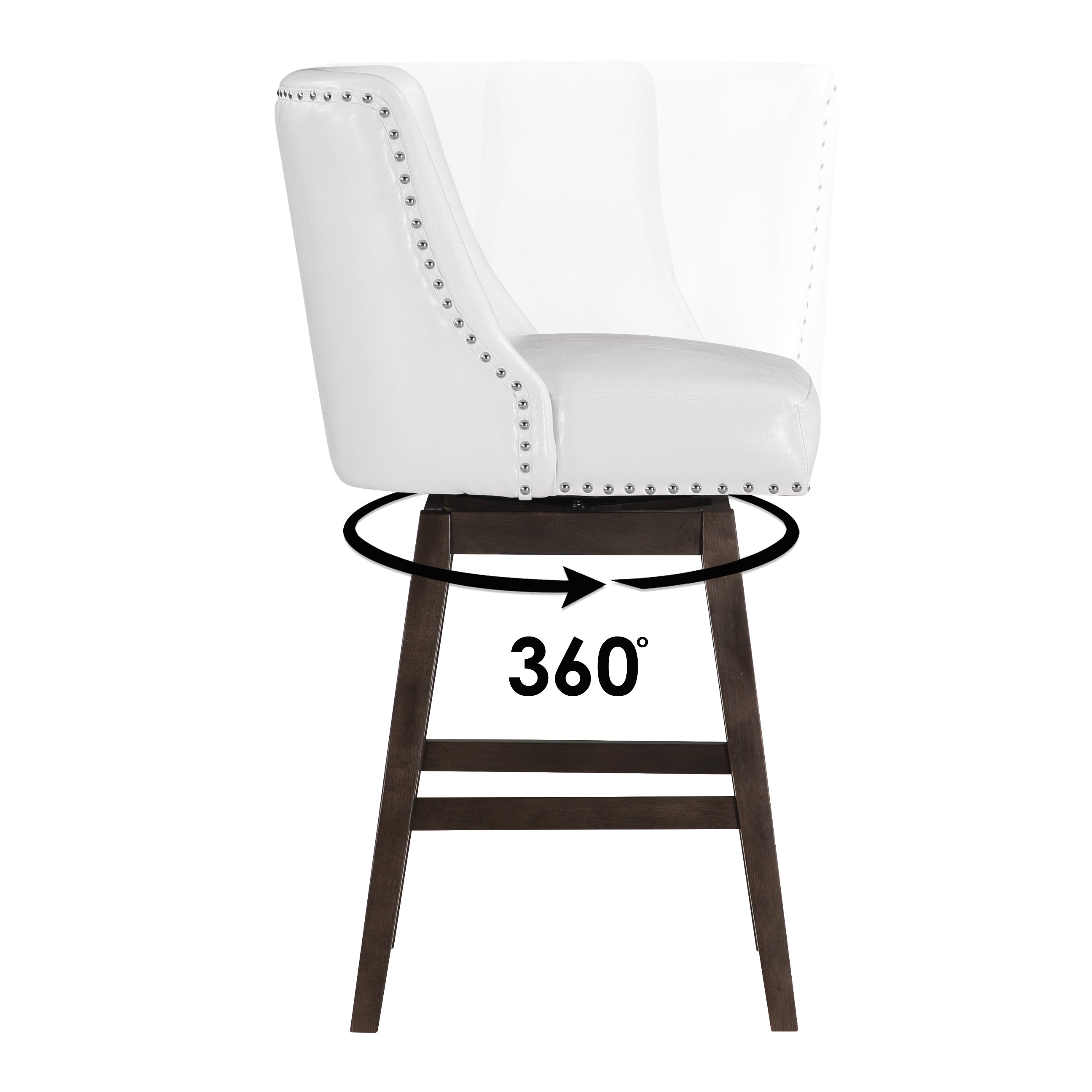 Granville 26" Swivel Counter Stool - White/Grey