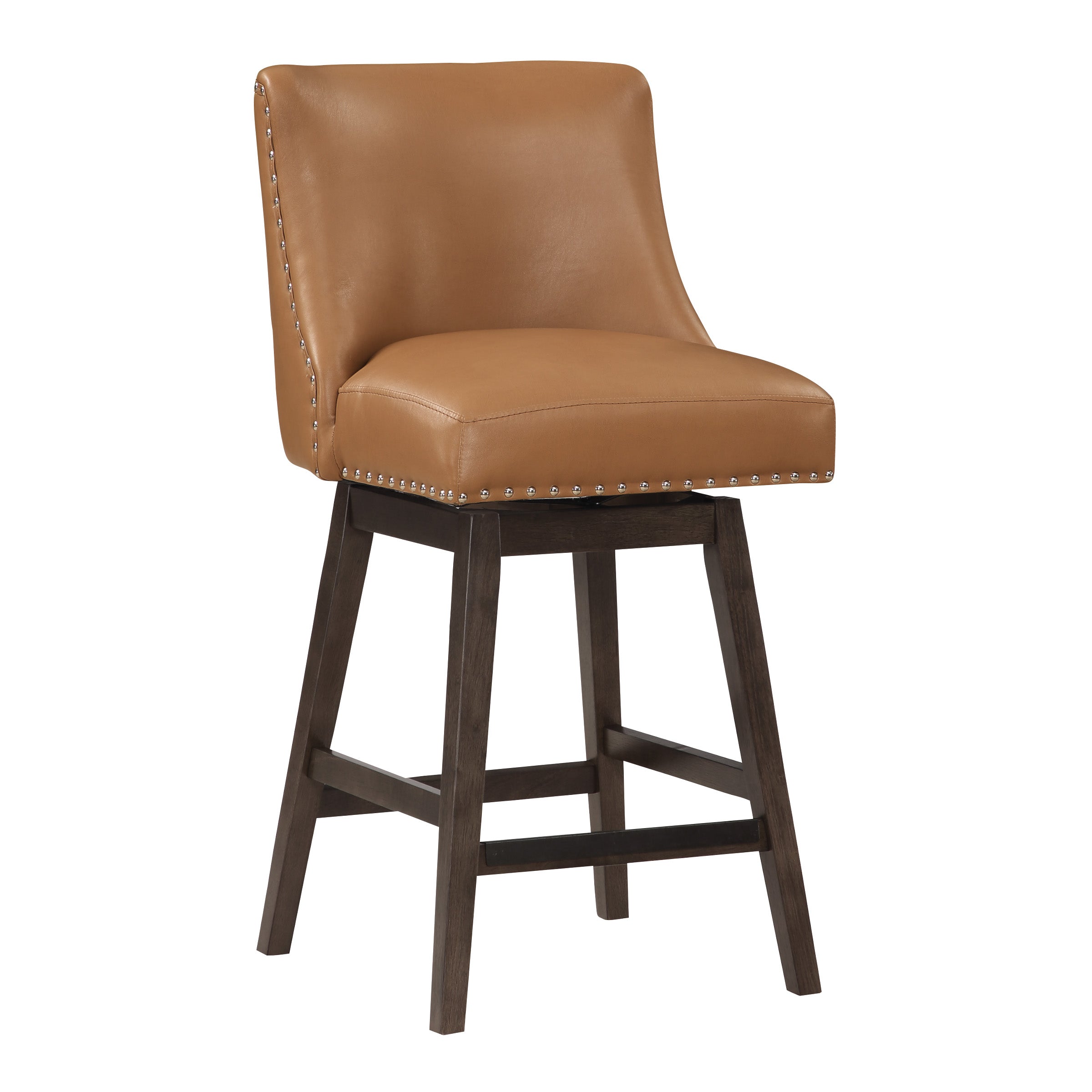 Granville 26" Swivel Counter Stool - Camel/Grey