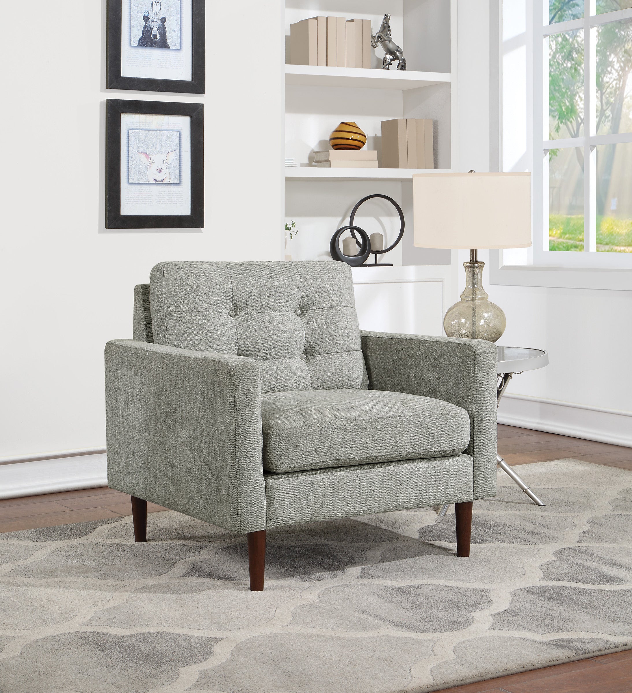 Grayburn Mid-Century Chair - Smoke