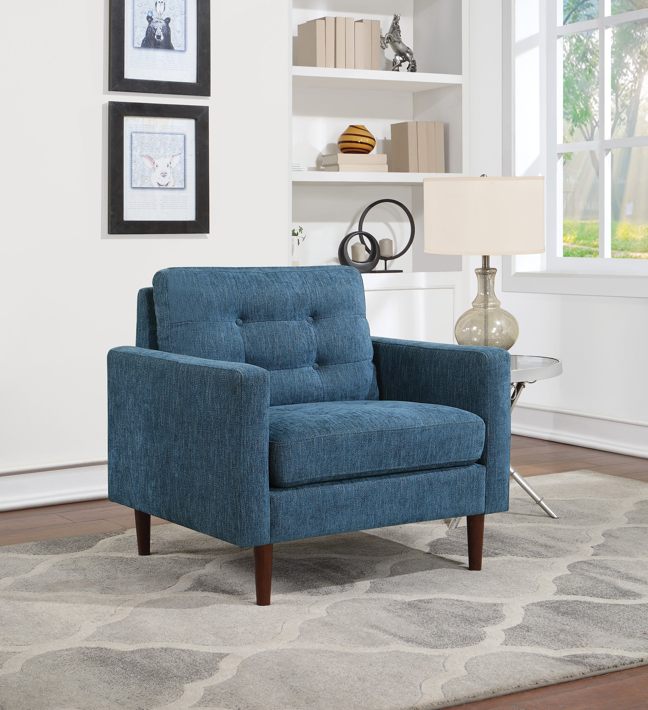 Grayburn Mid-Century Chair - Navy