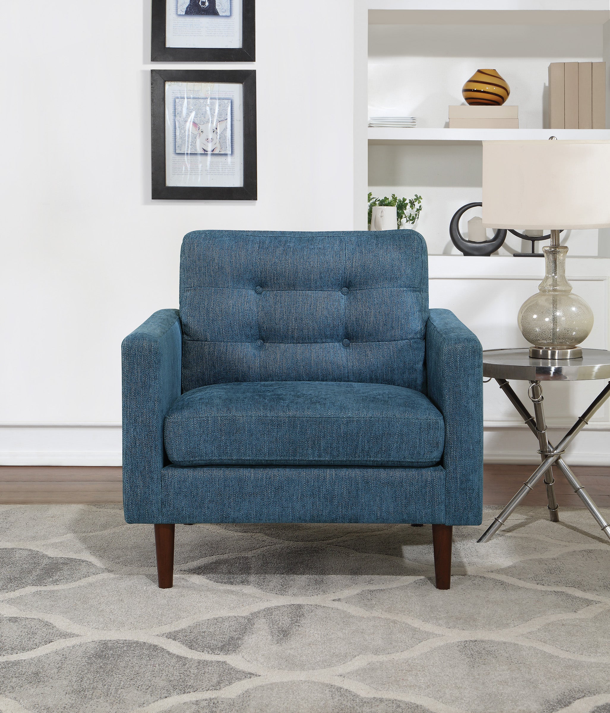 Grayburn Mid-Century Chair - Navy