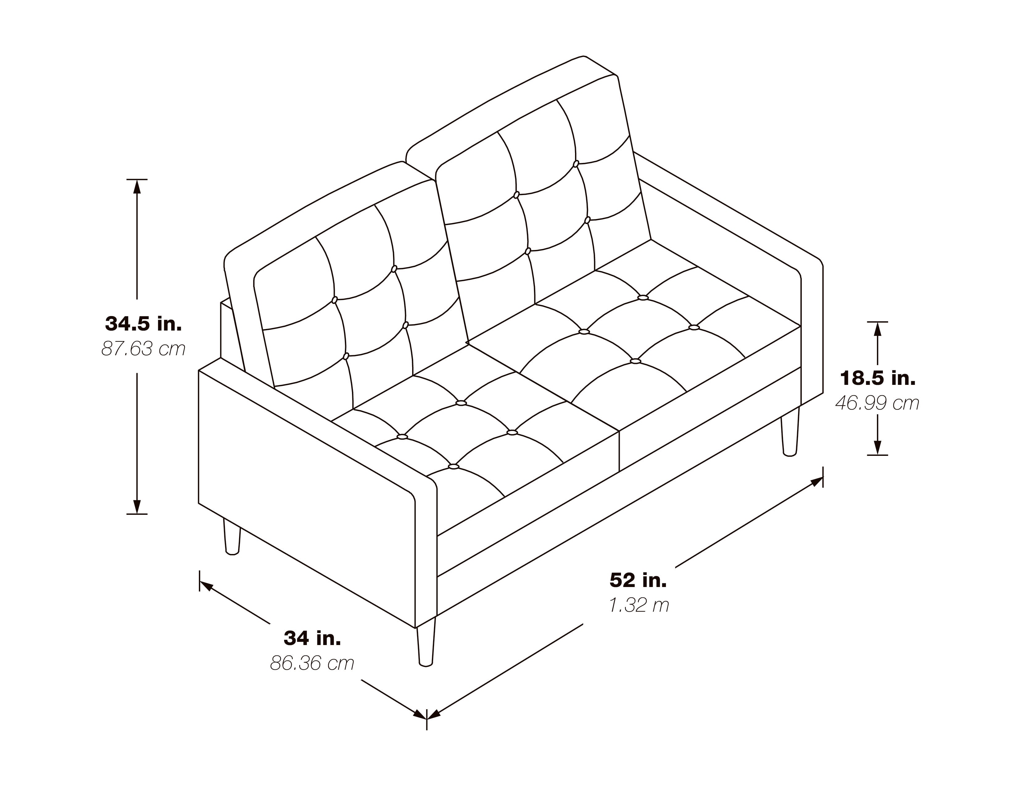 Grayburn Mid-Century Loveseat - Smoke