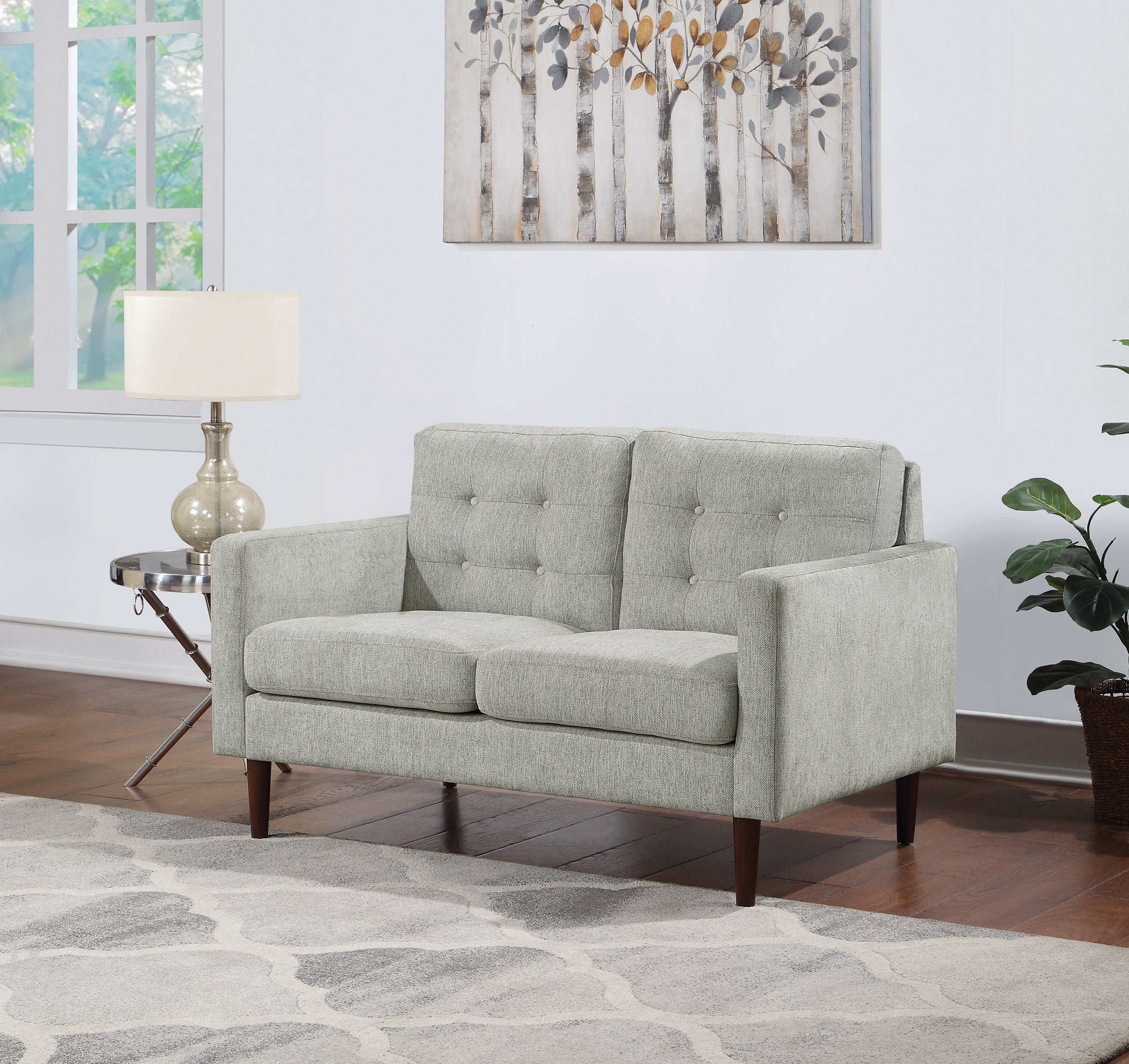 Grayburn Mid-Century Loveseat - Smoke