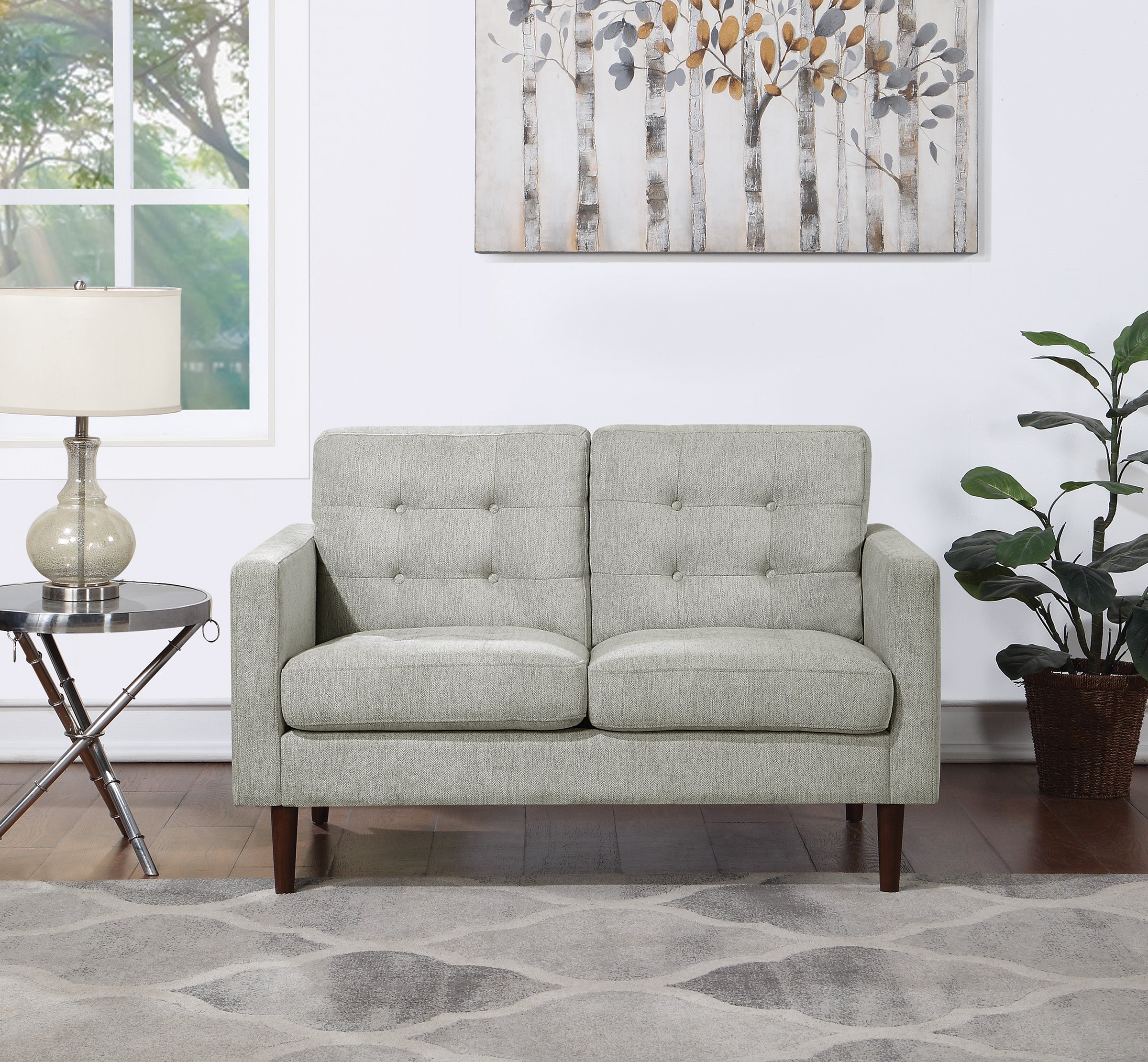 Grayburn Mid-Century Loveseat - Smoke