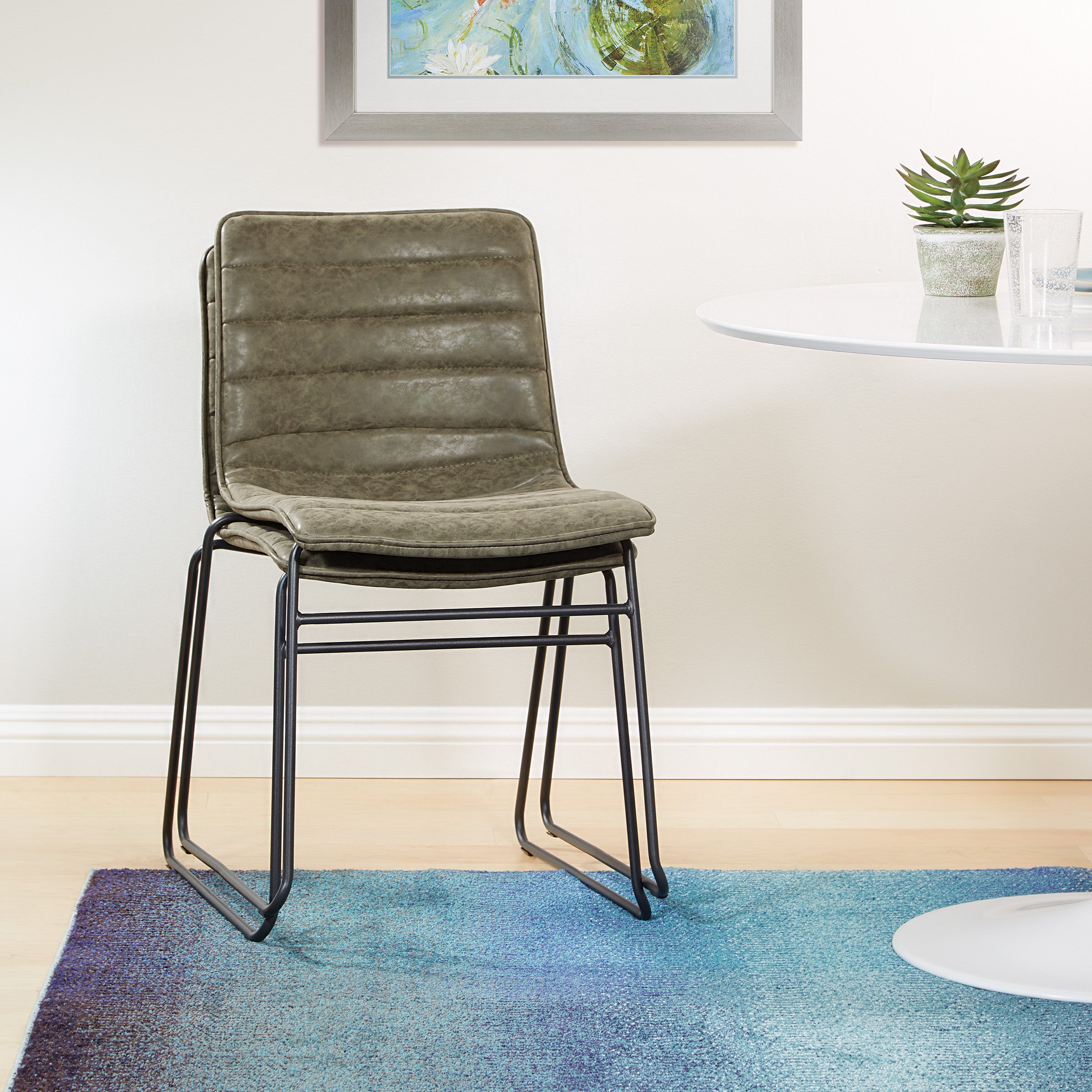Halo Stacking Chair 2/CTN - Olive