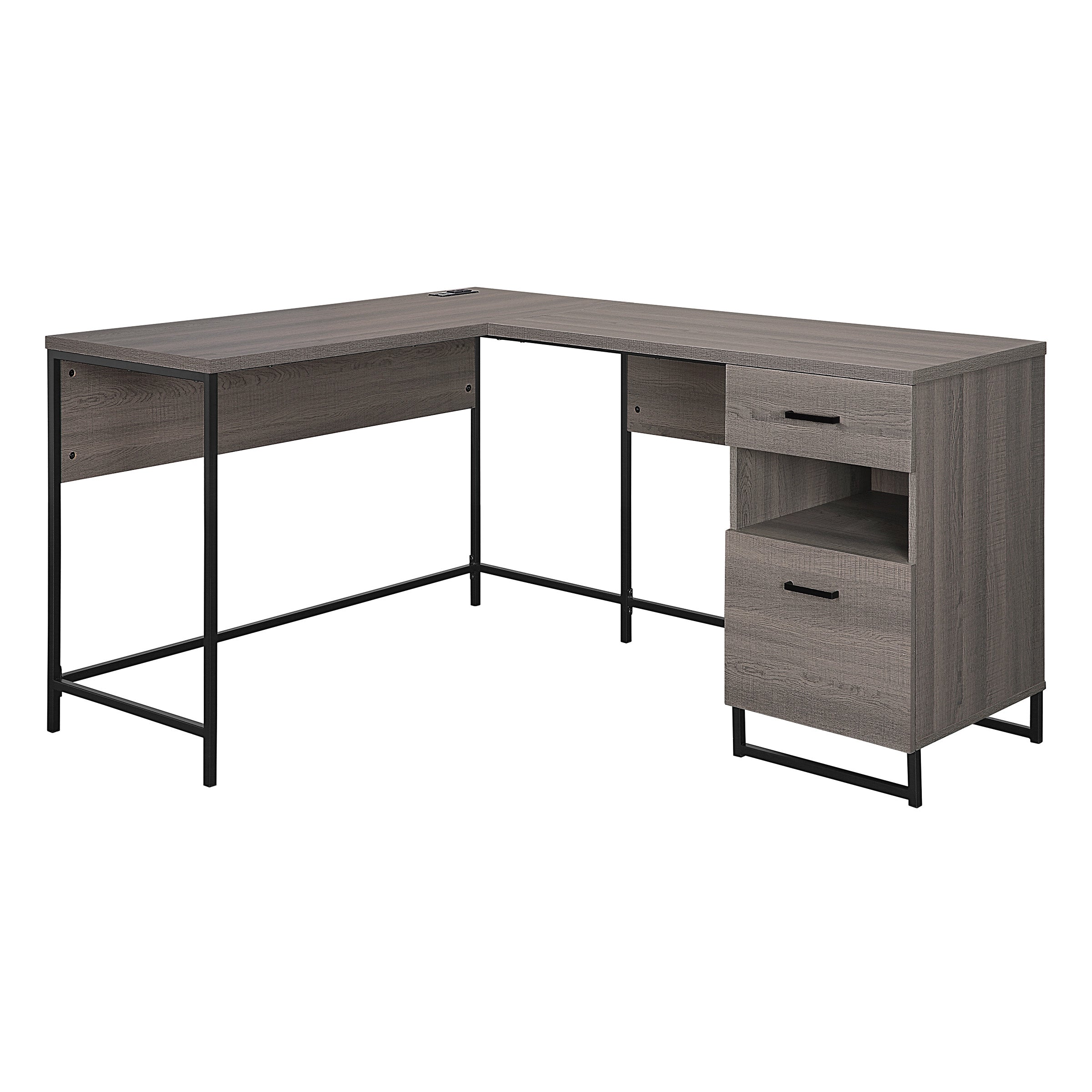 Hagney Lane L-Shape Desk - Farm Oak