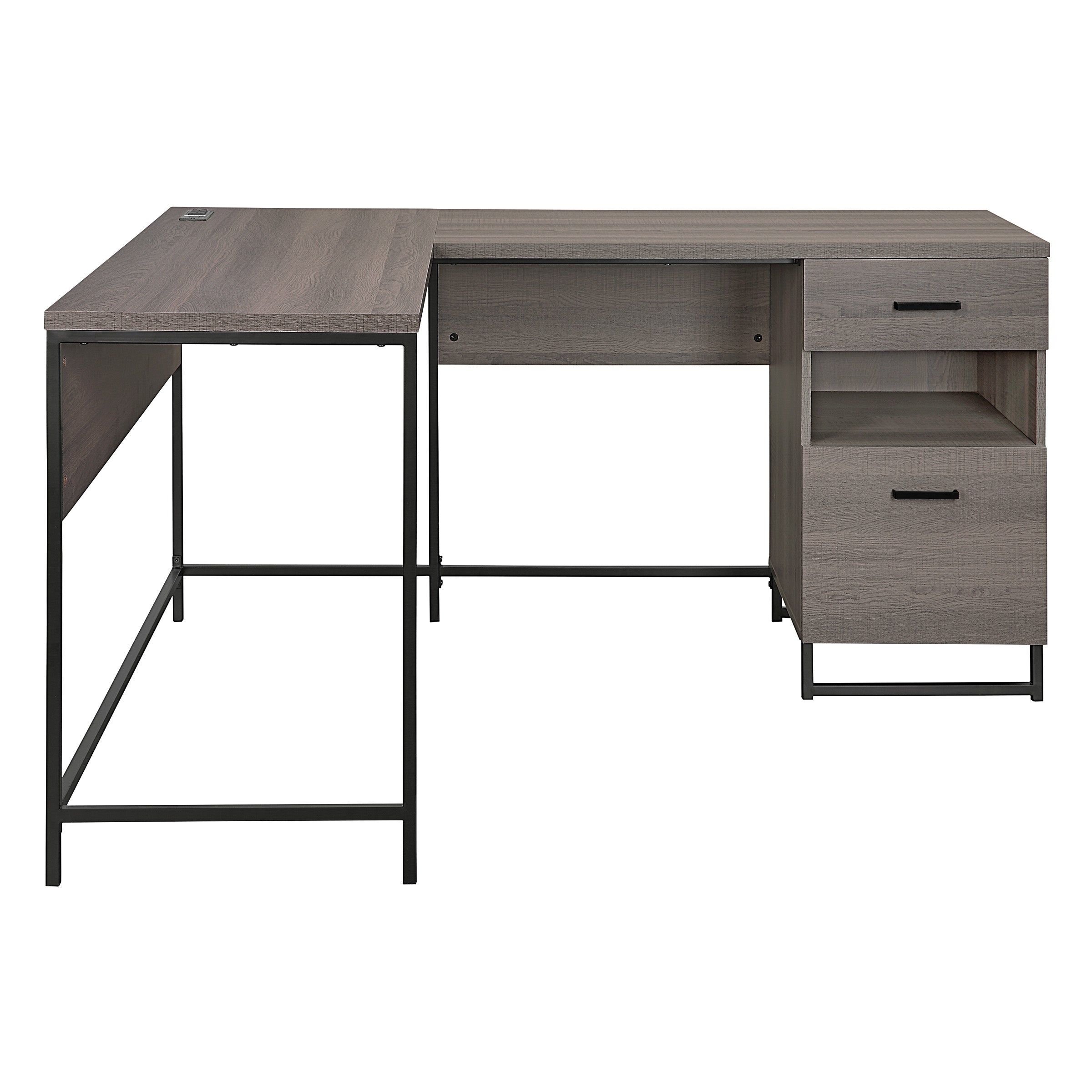 Hagney Lane L-Shape Desk - Farm Oak