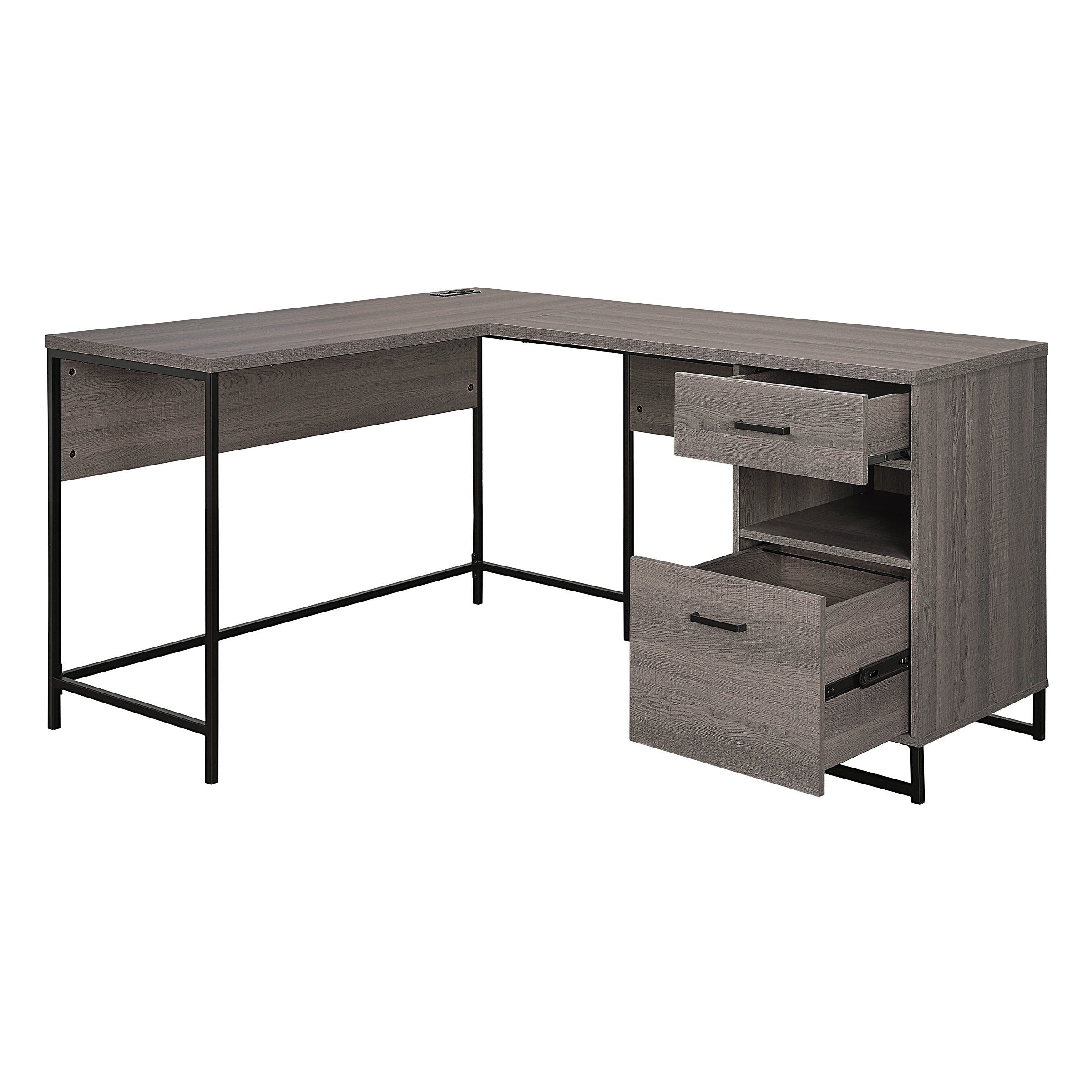Hagney Lane L-Shape Desk - Farm Oak