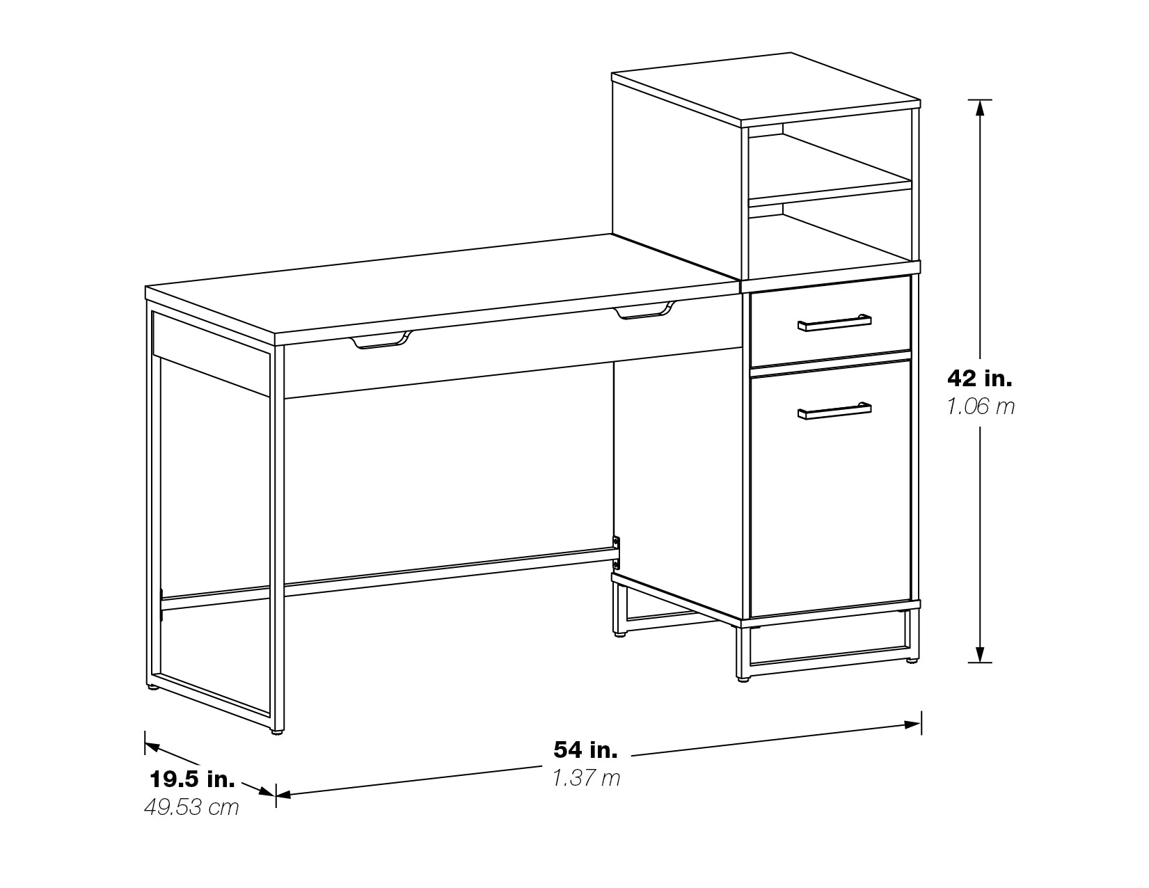 Hagney Lane Sit-To-Stand Desk - Farm Oak