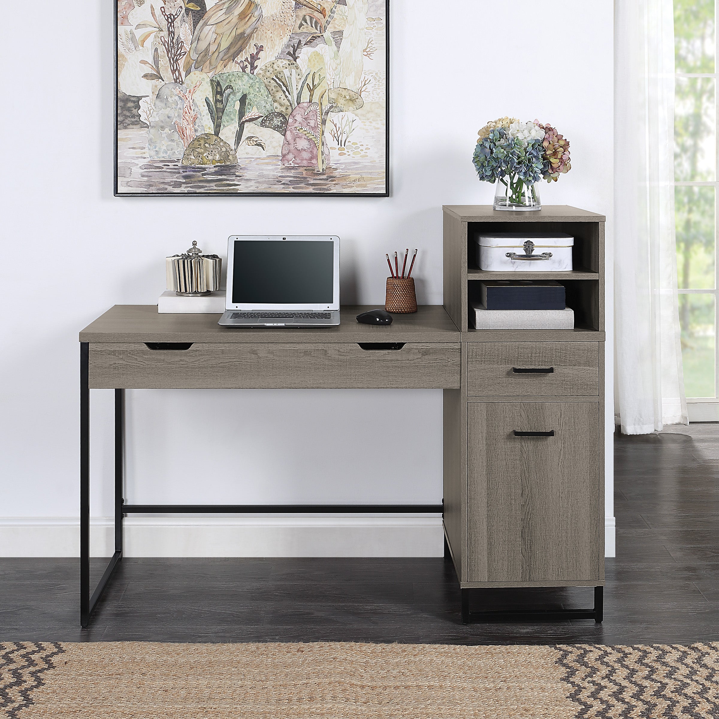 Hagney Lane Sit-To-Stand Desk - Farm Oak