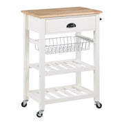 Hampton Kitchen Cart White - White