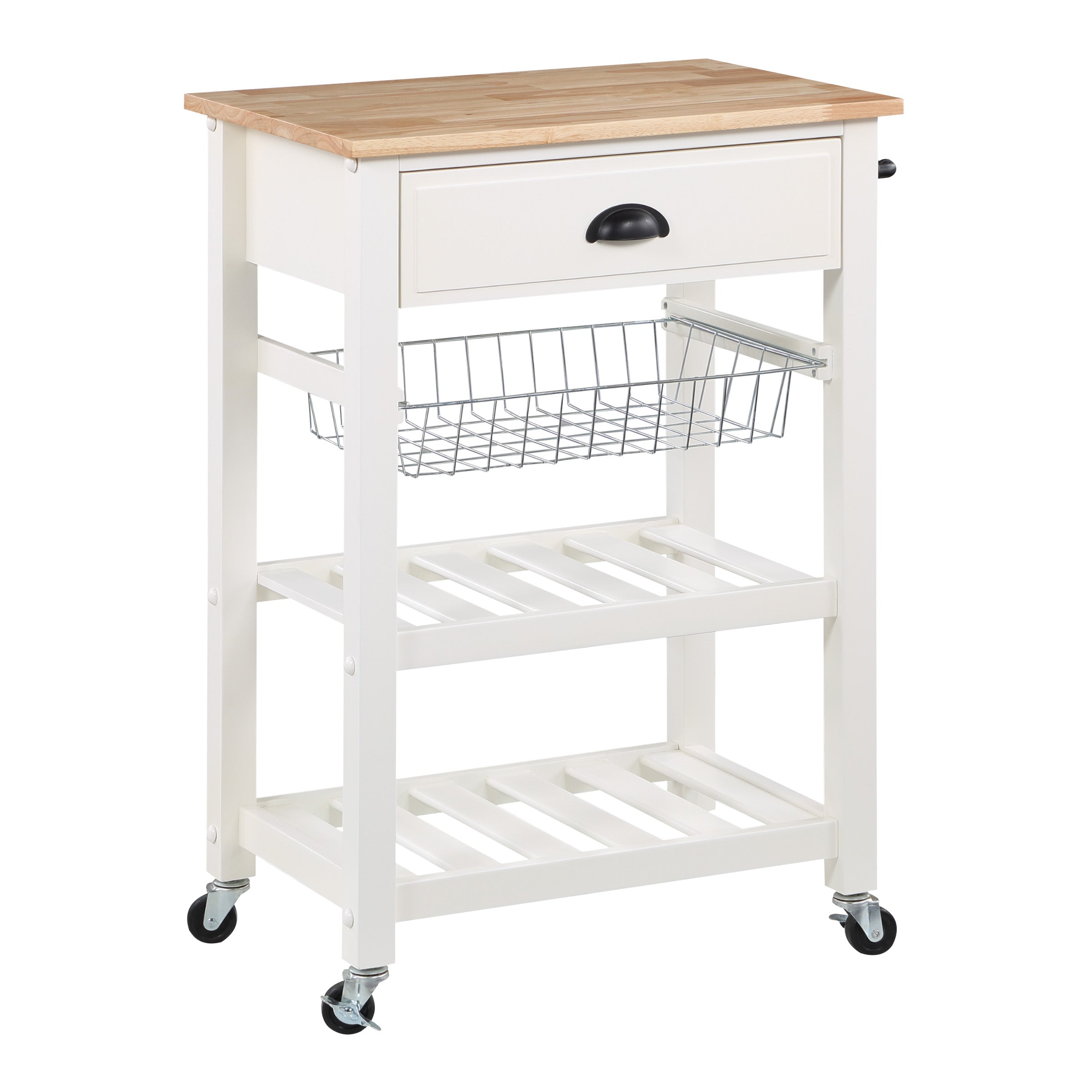 Hampton Kitchen Cart White - White