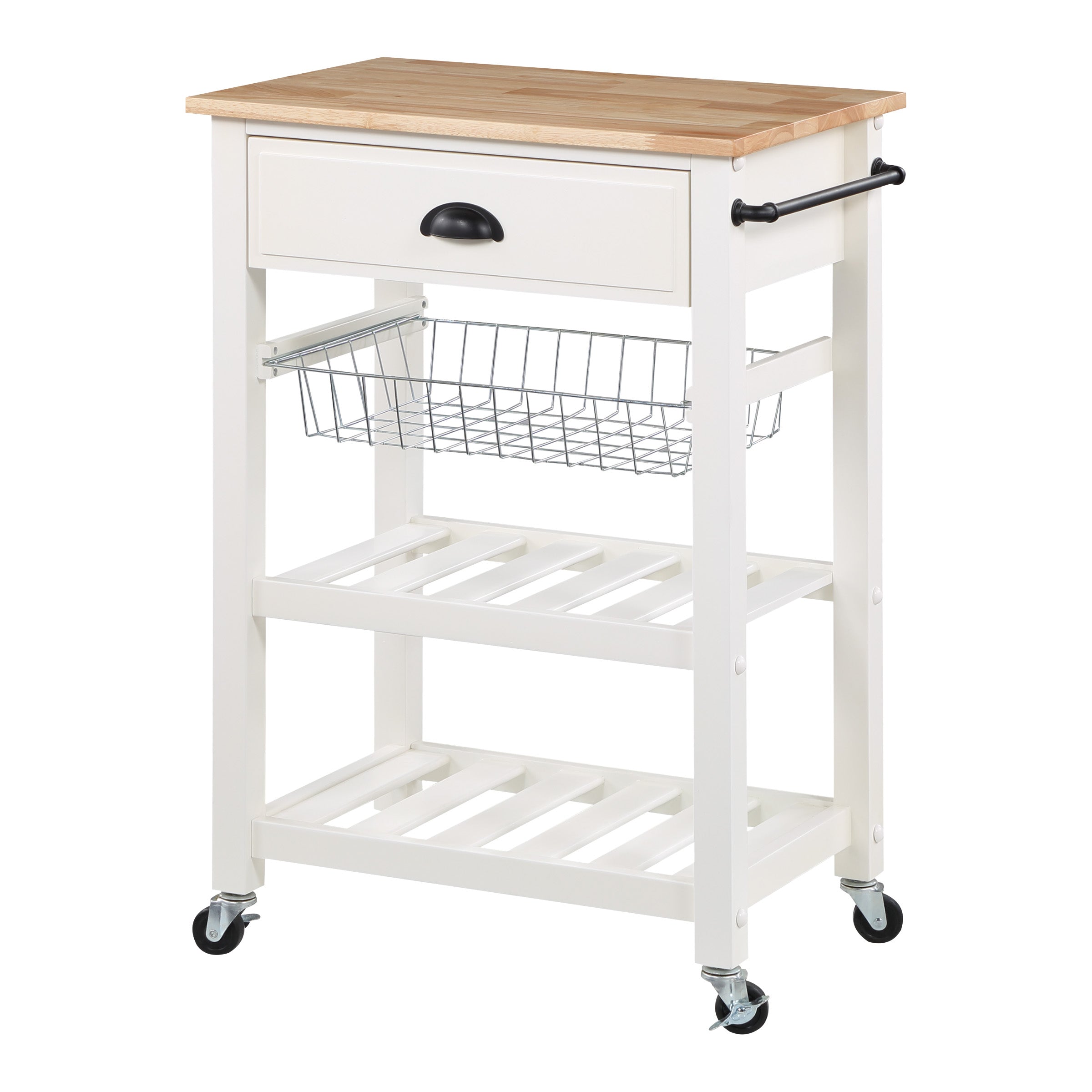 Hampton Kitchen Cart White - White