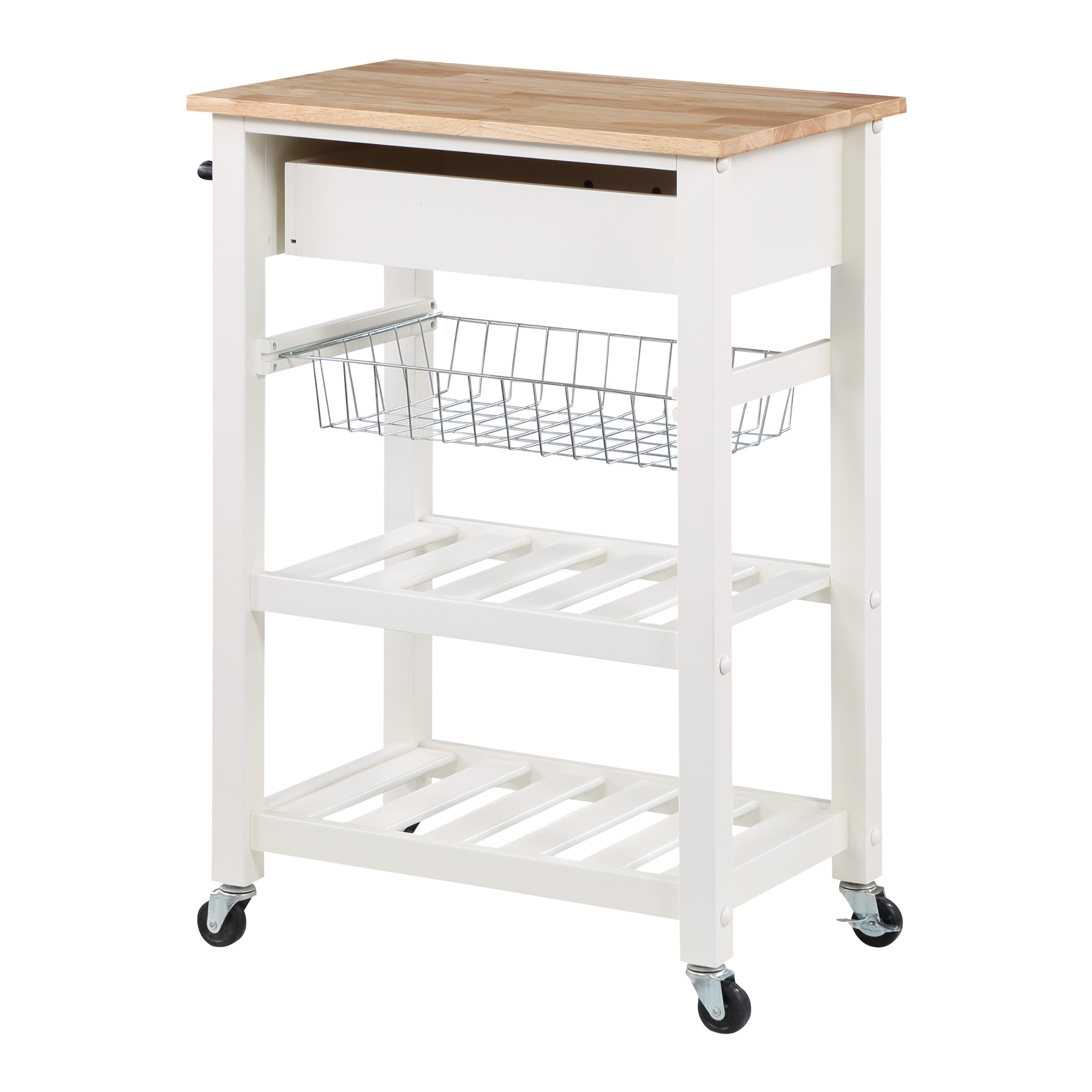 Hampton Kitchen Cart White - White