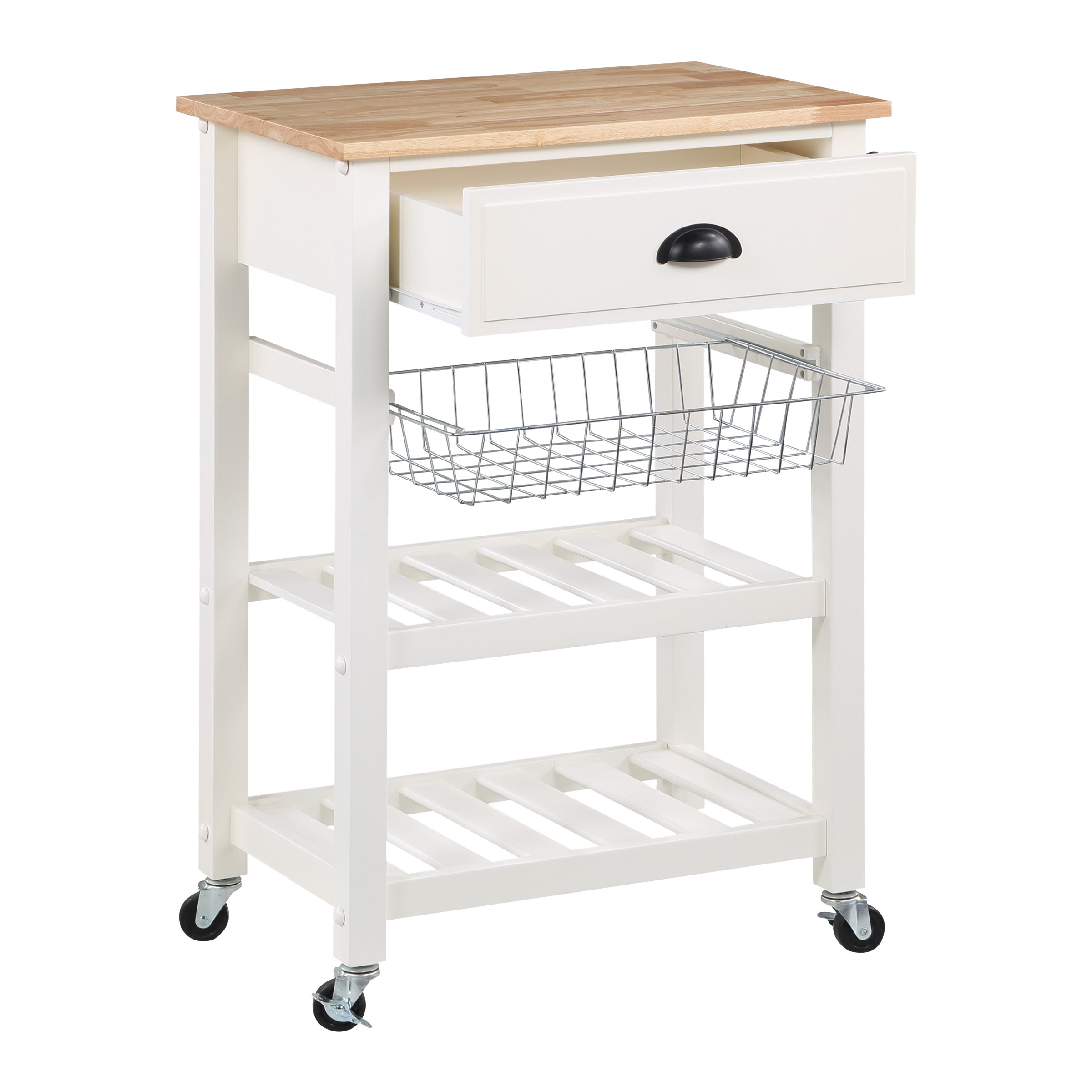 Hampton Kitchen Cart White - White