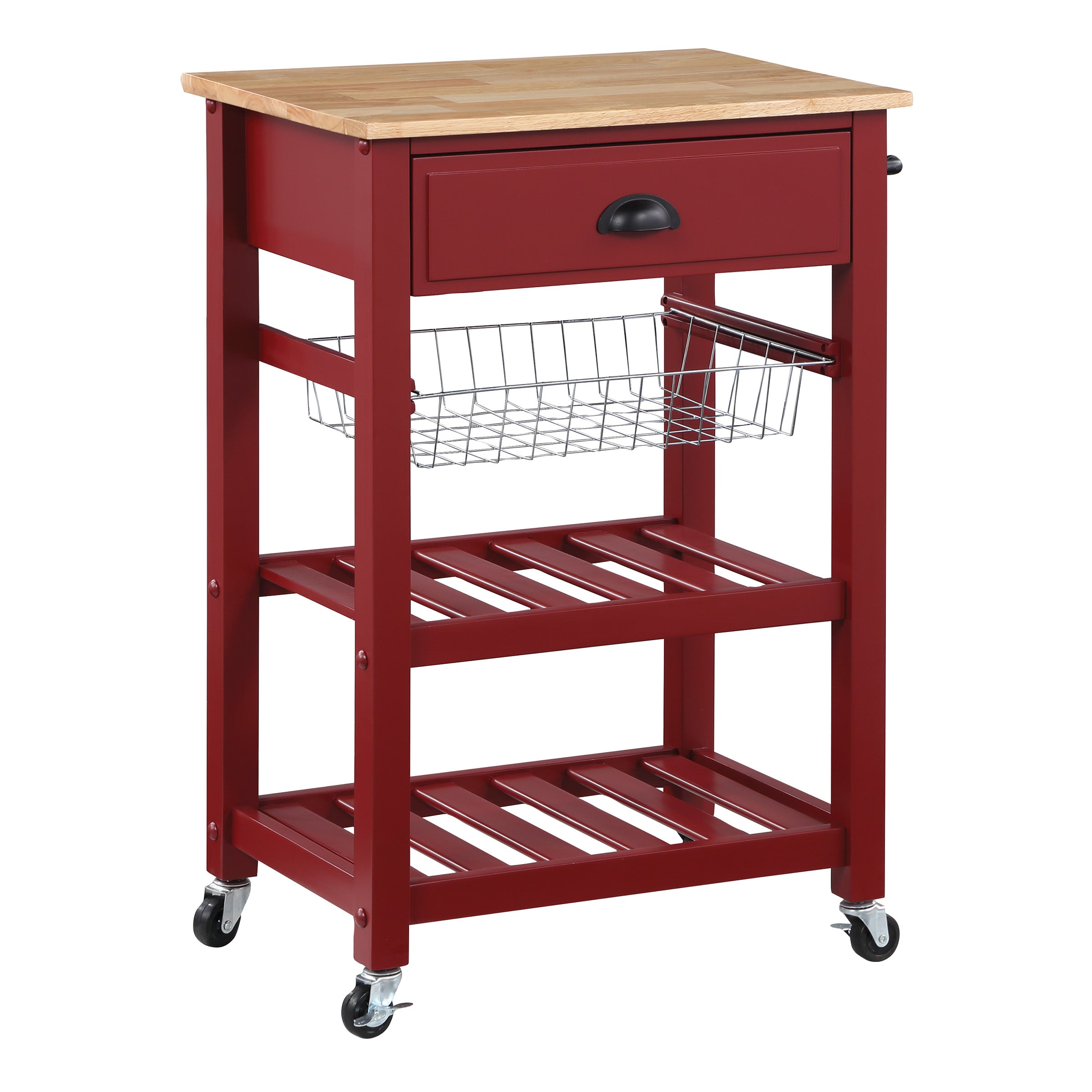 Hampton Kitchen Cart Red - Red