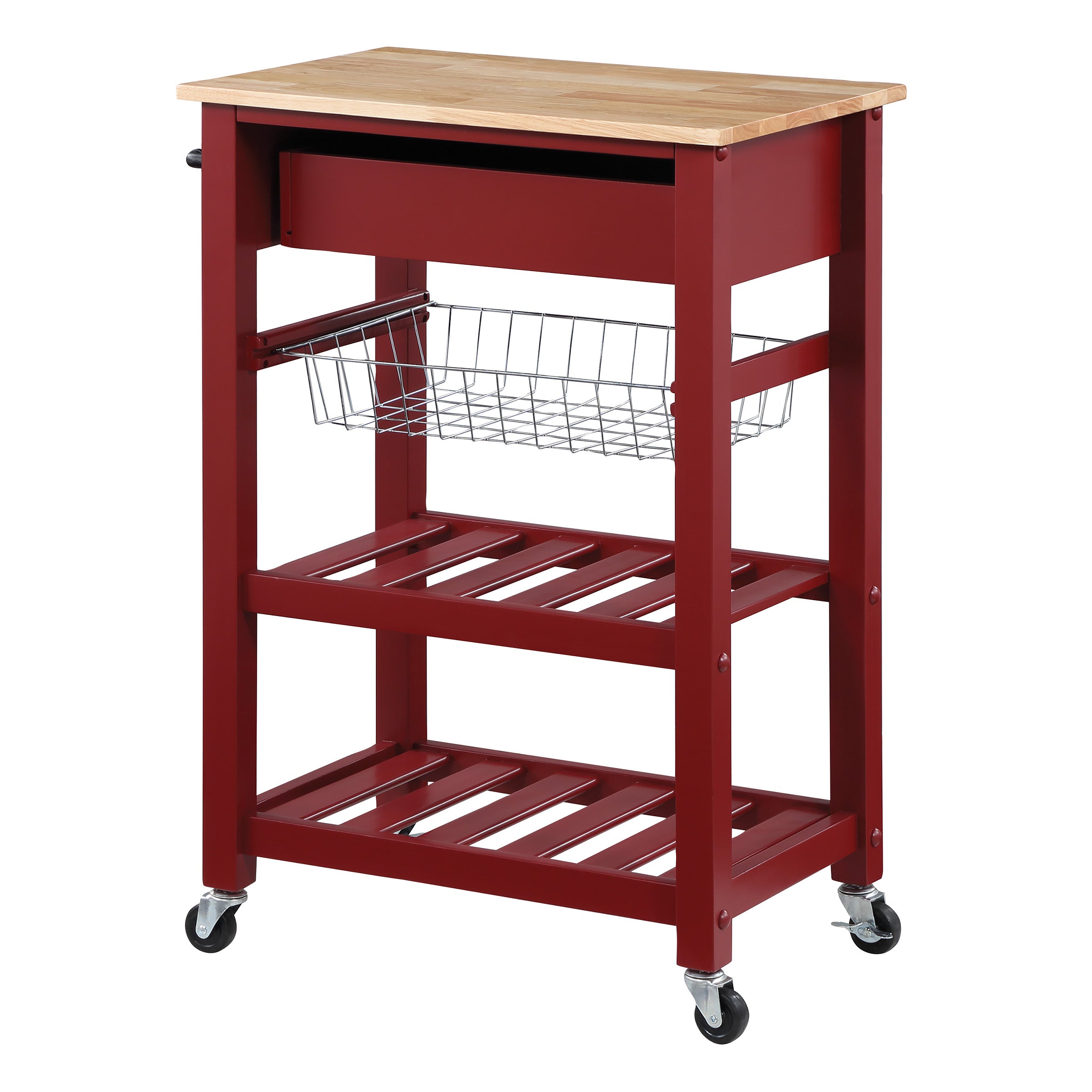 Hampton Kitchen Cart Red - Red