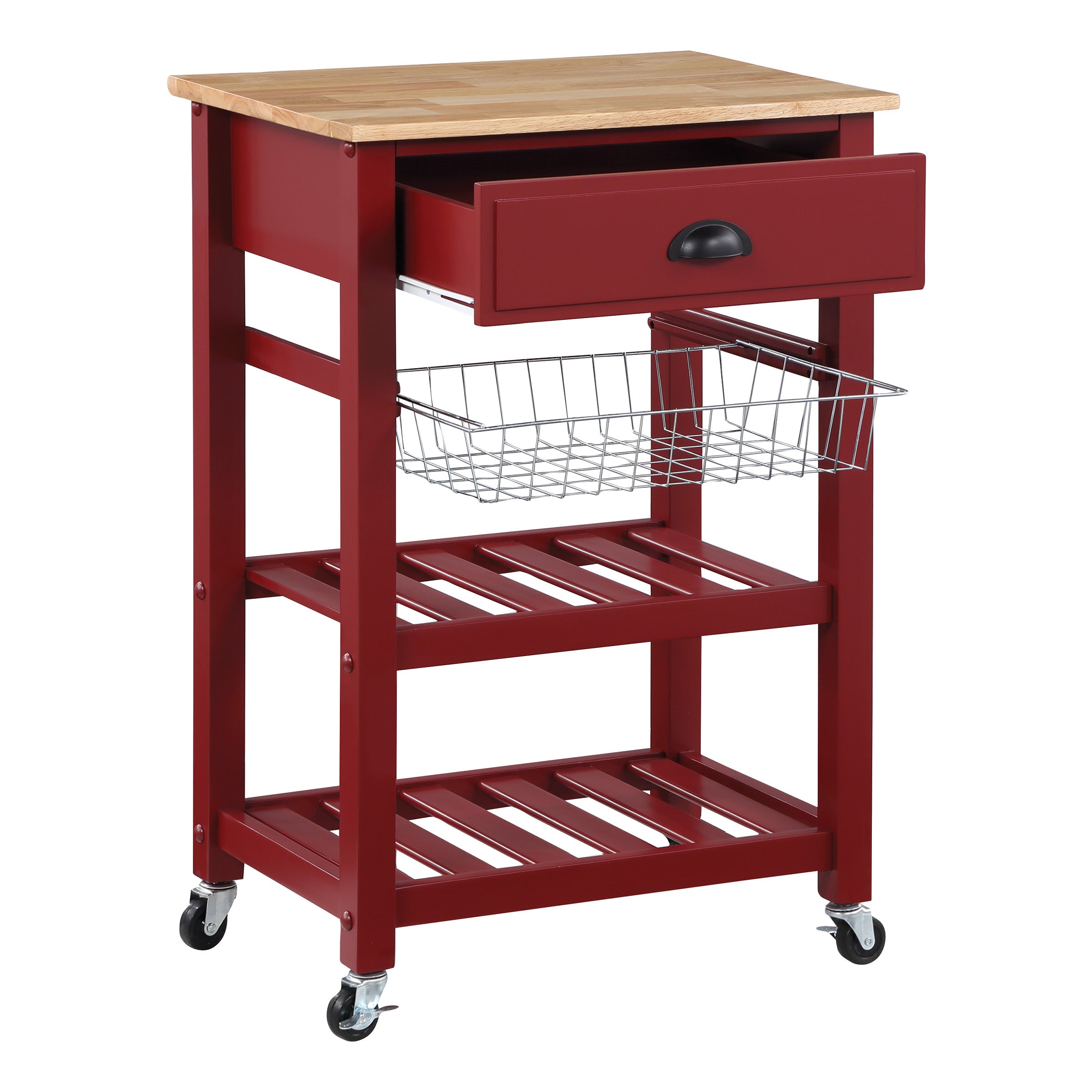 Hampton Kitchen Cart Red - Red