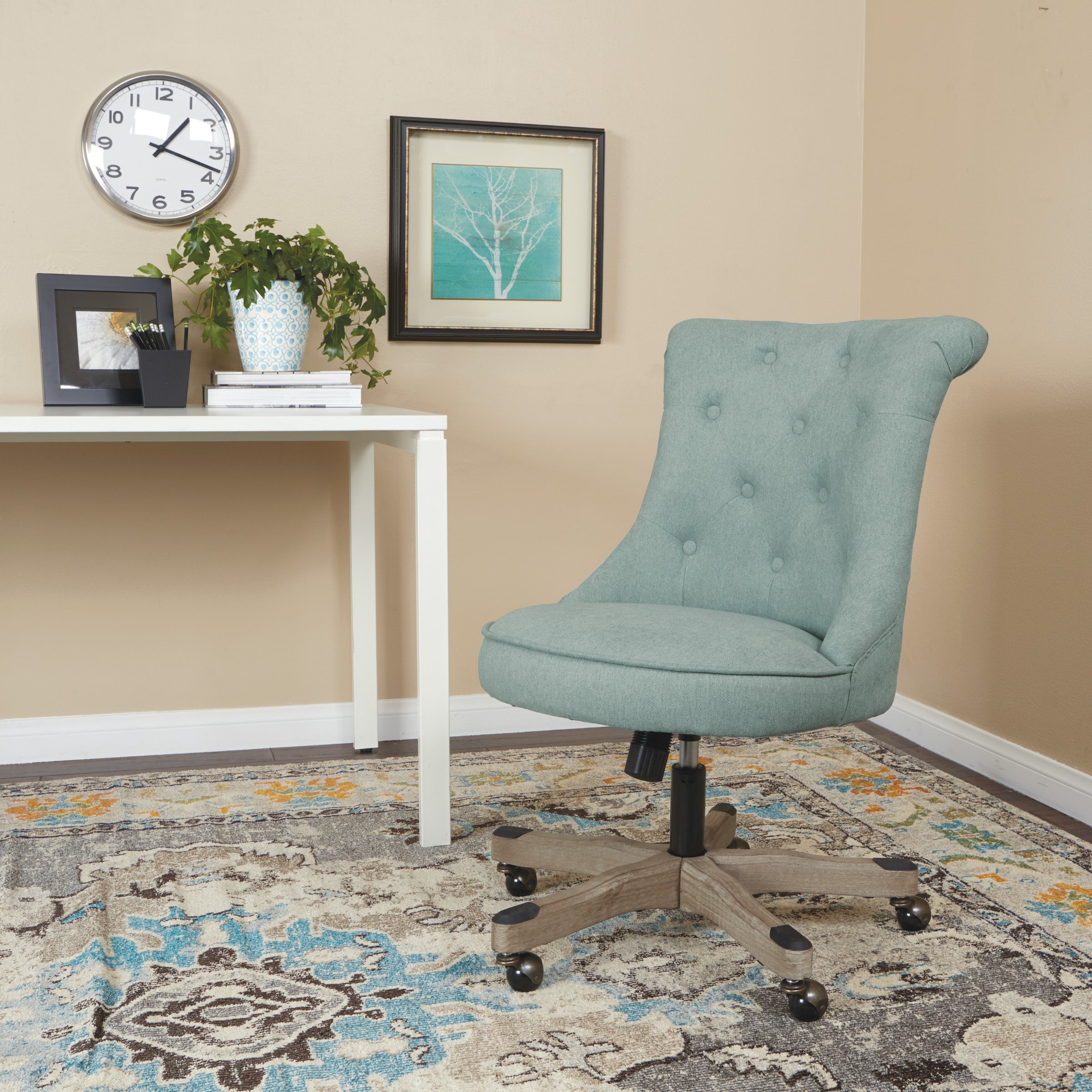 Hannah Tufted Office Chair - Mist