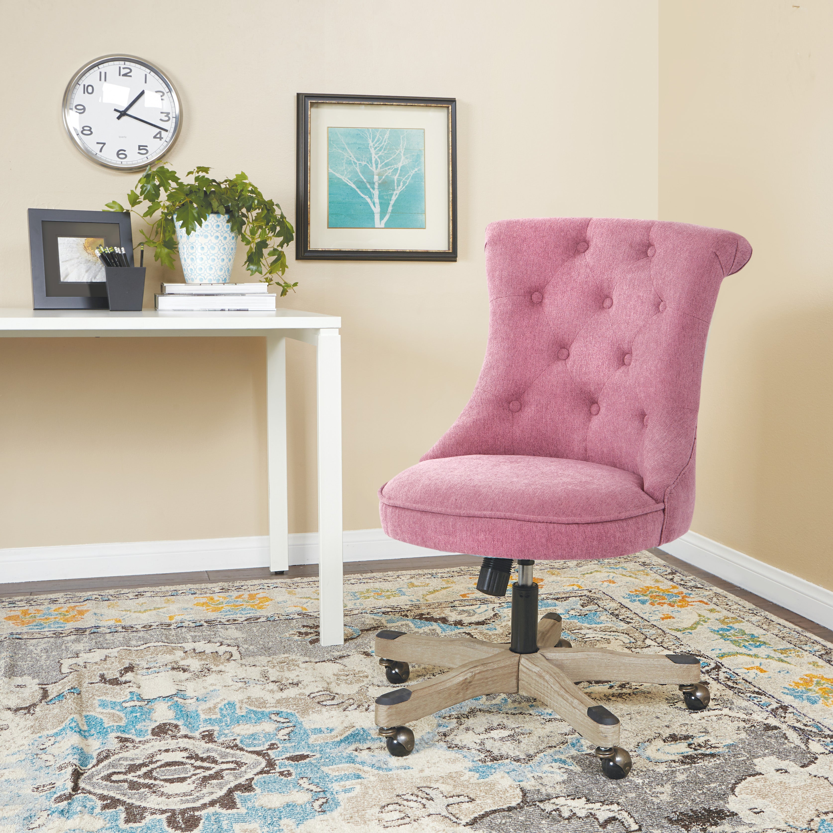 Hannah Tufted Office Chair - Orchid
