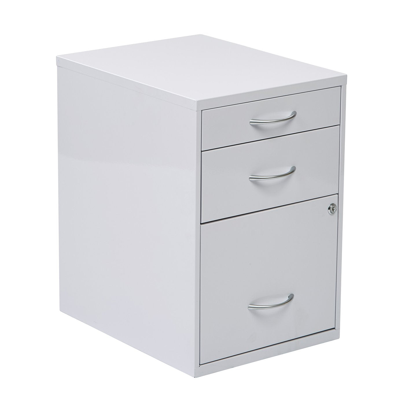 22" Pencil, Box, File Cabinet - White