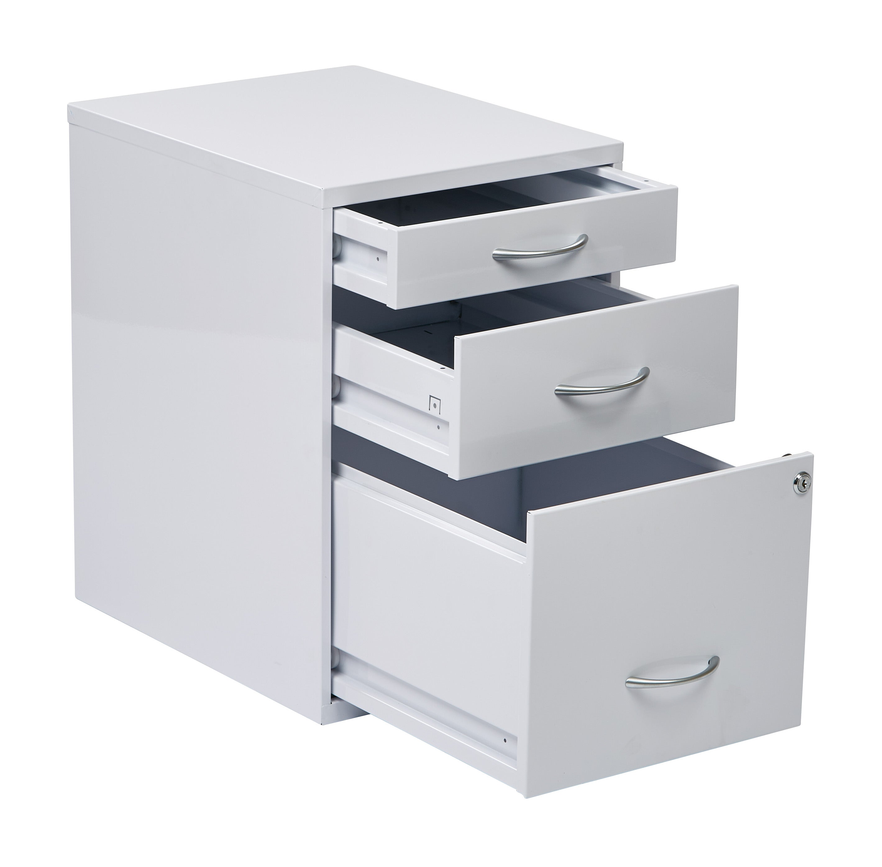 22" Pencil, Box, File Cabinet - White