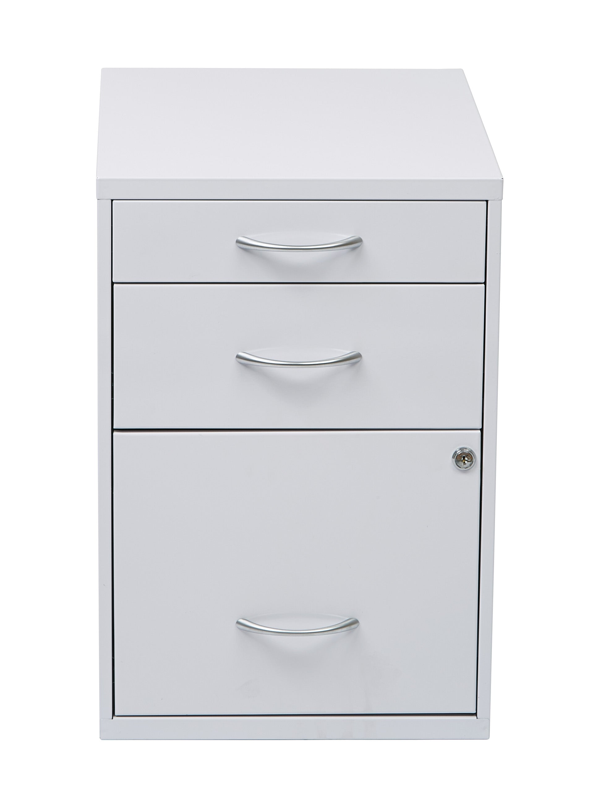 22" Pencil, Box, File Cabinet - White