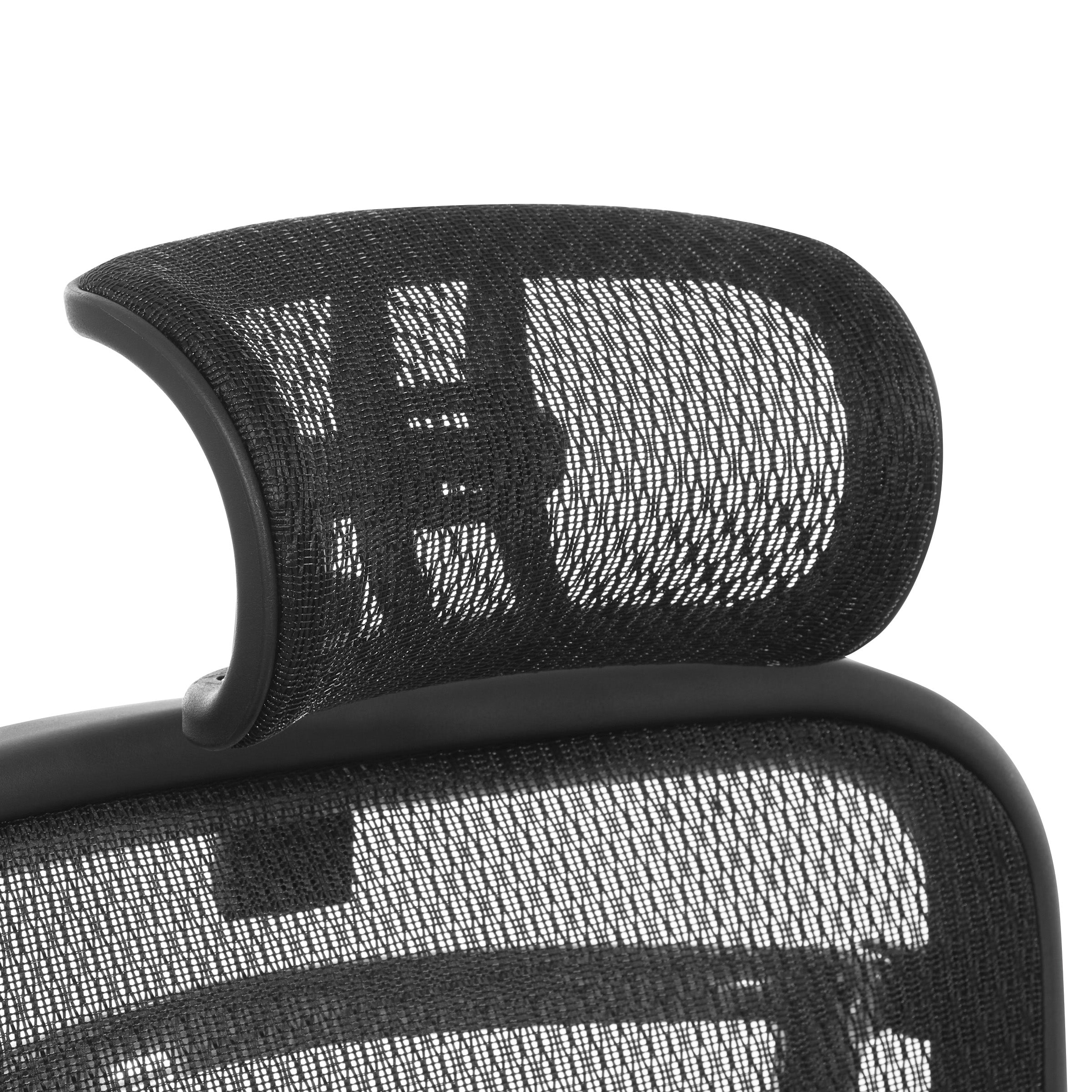 Optional Breathable Mesh Headrest - Black