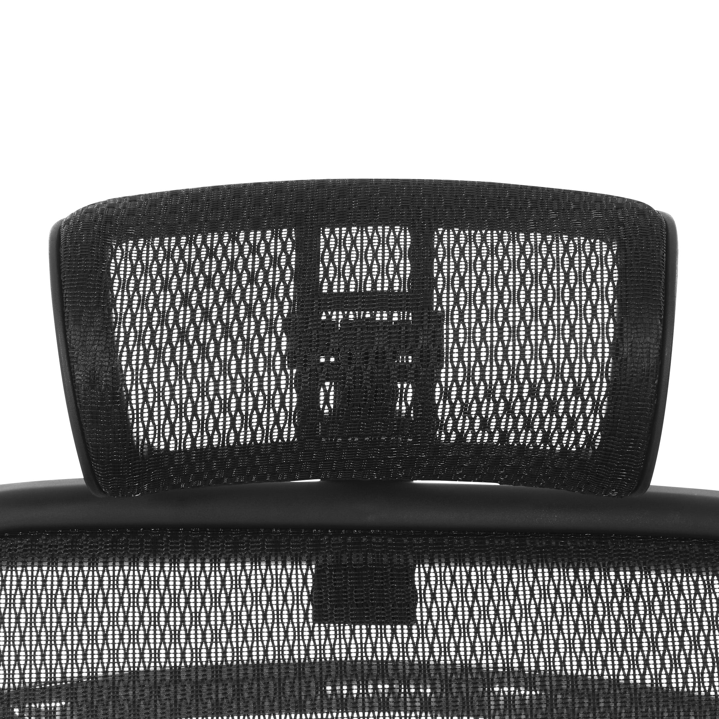 Optional Breathable Mesh Headrest - Black
