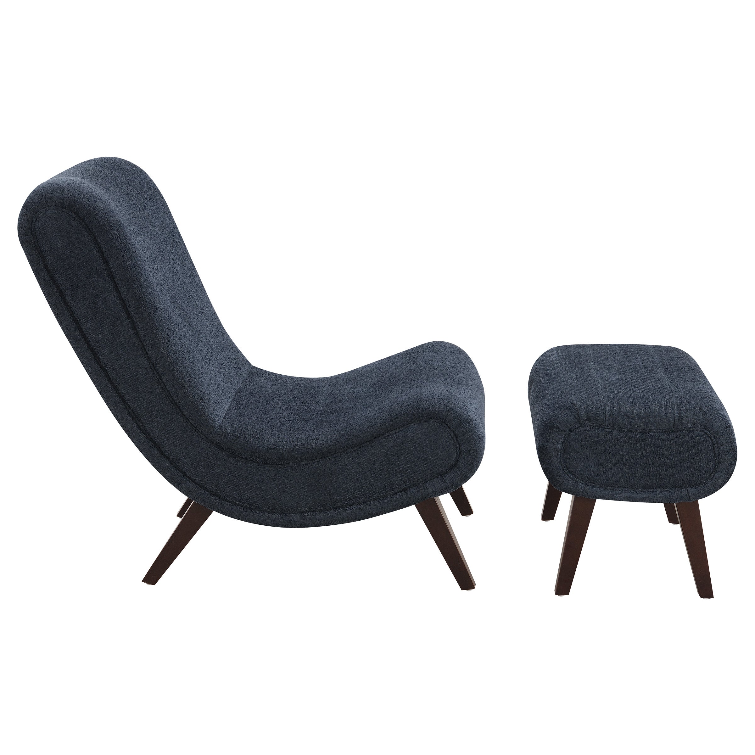 Hawkins Lounger with Ottoman - Indigo