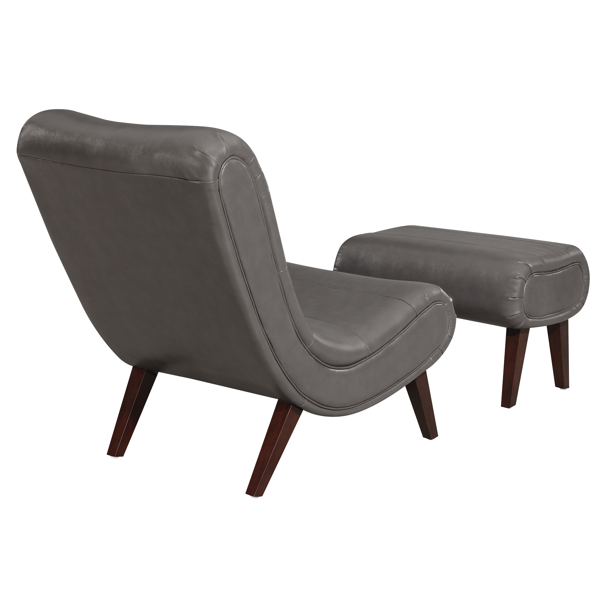 Hawkins Lounger with Ottoman - Pewter