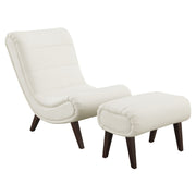 Hawkins Lounger with Ottoman - White