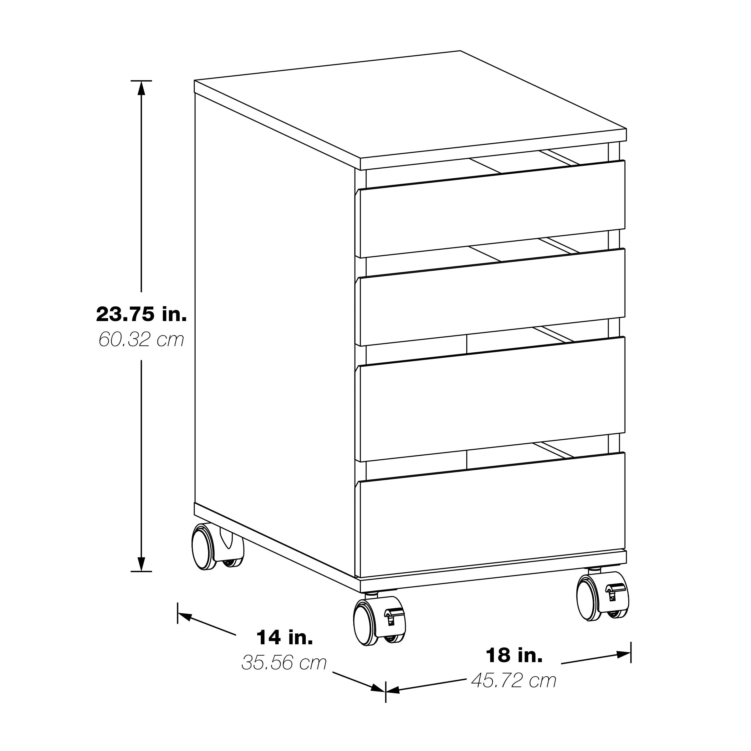 Holly Mobile Storage Cart - River Oak