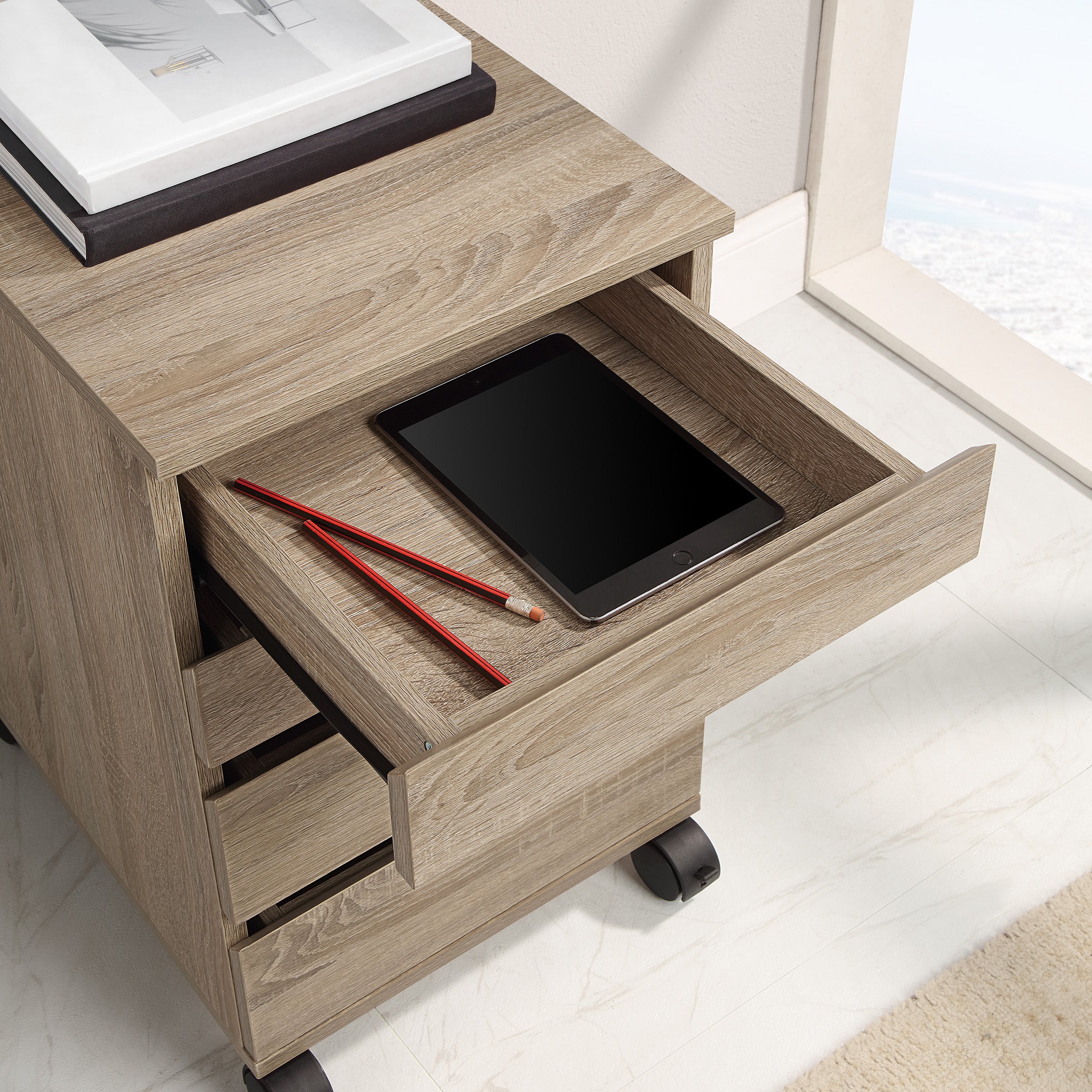 Holly Mobile Storage Cart - River Oak