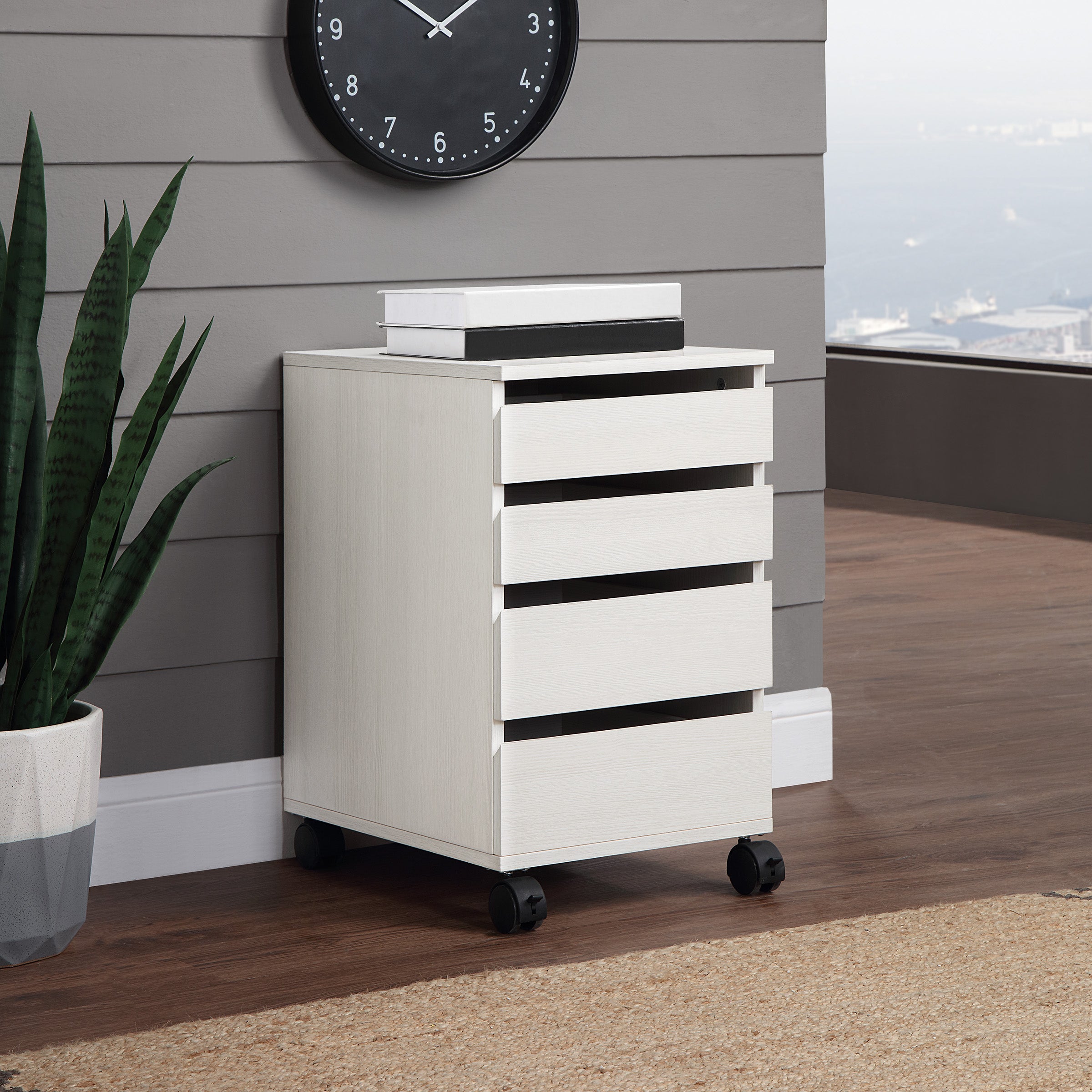 Holly Mobile Storage Cart - White Oak