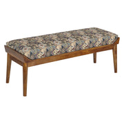 Kilim Style Woven Bench - Blue Tapestry Print
