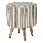 Boho Style Accent Ottoman - Boho style Striped Weave