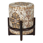 Boho Style Accent Ottoman - Boho style woven Tapestry