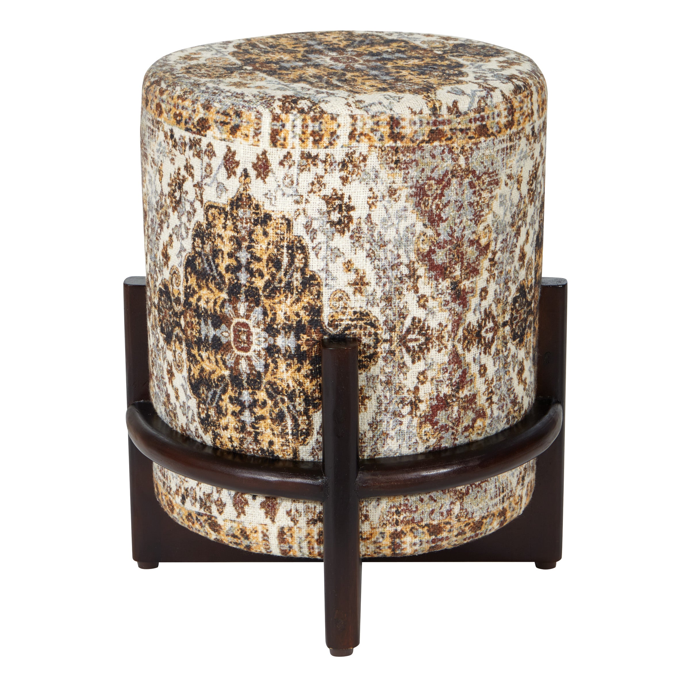 Boho Style Accent Ottoman - Boho style woven Tapestry