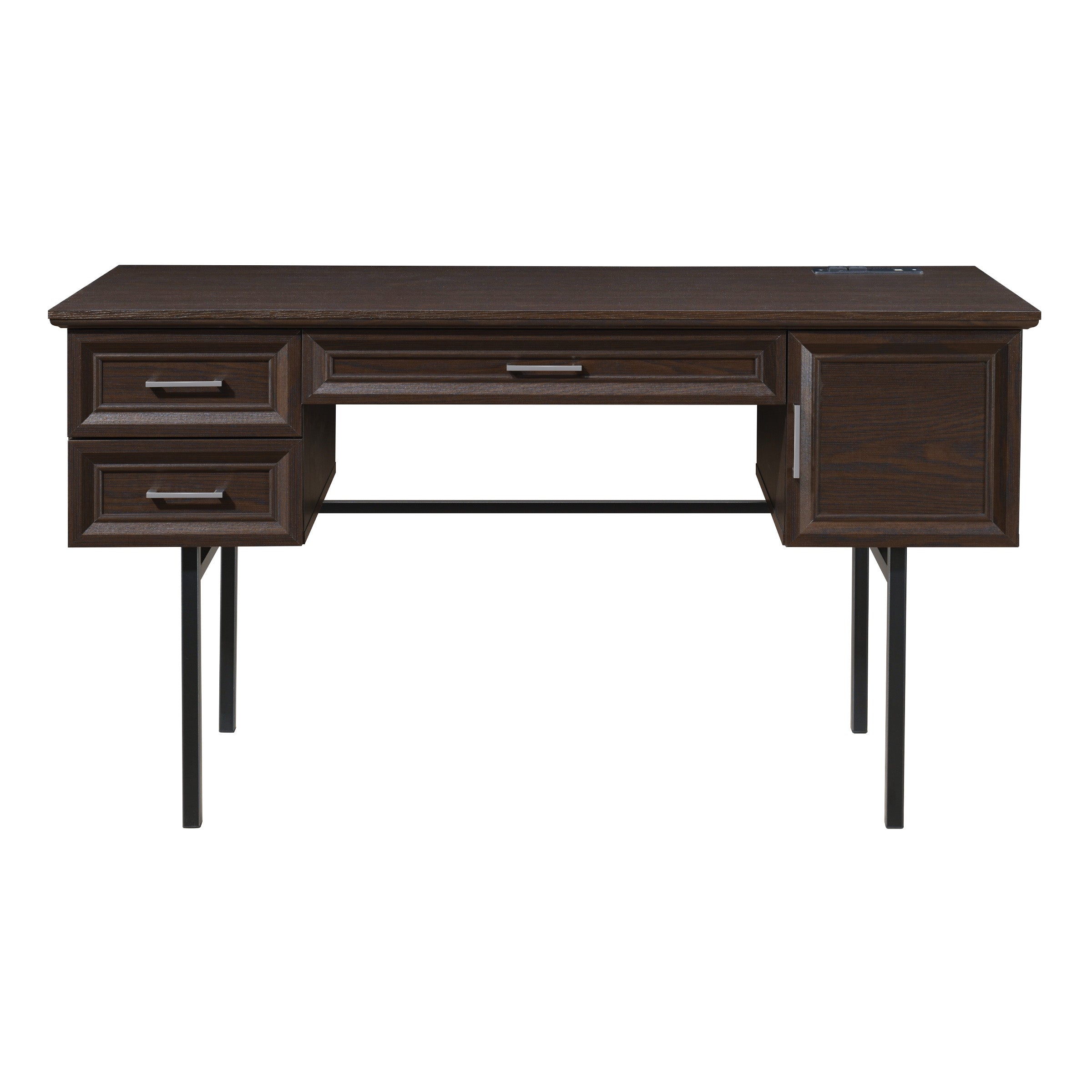 Jefferson Executive Desk W/Power - Espresso