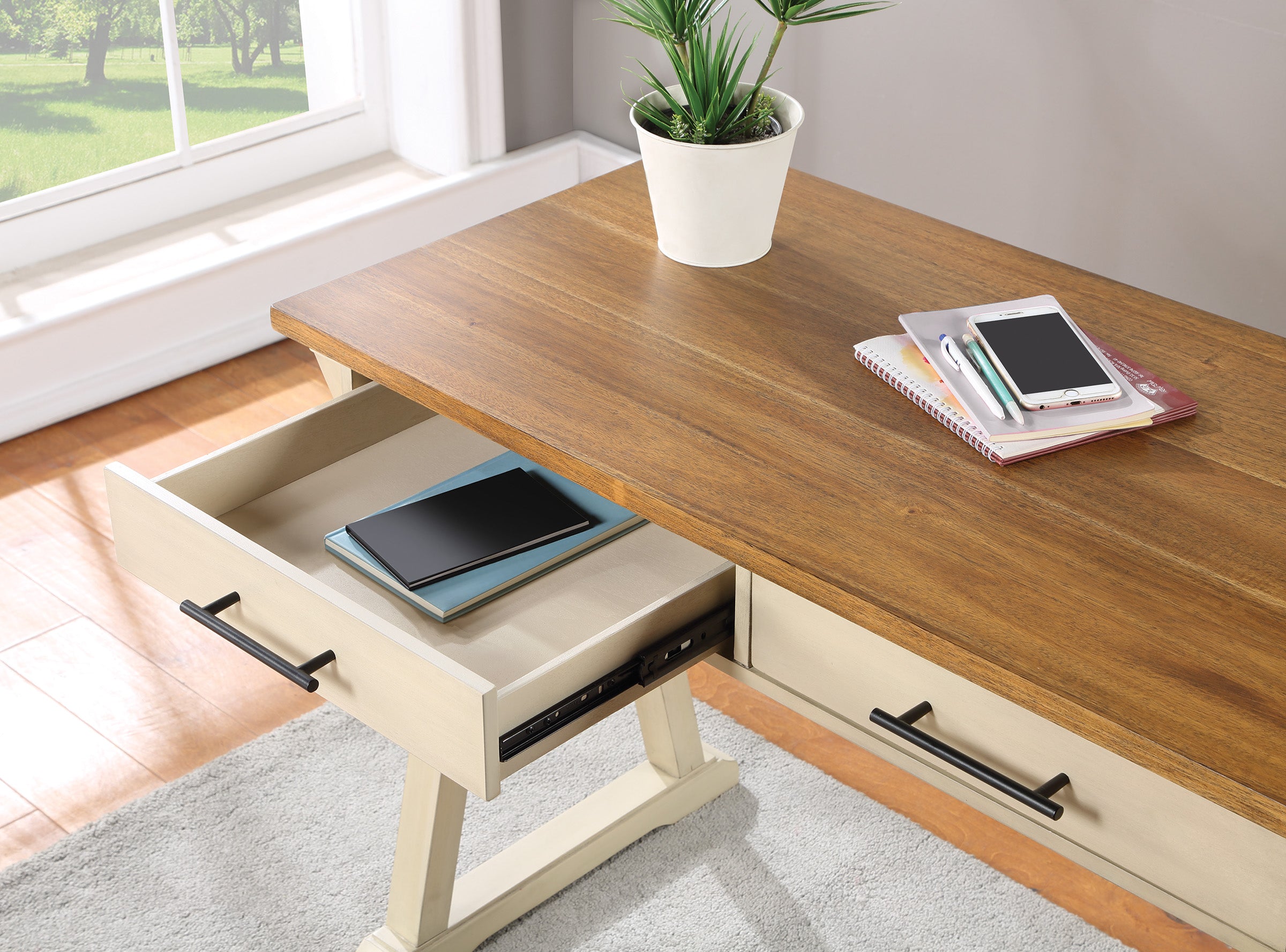 Jericho Rustic Writing Desk - Antique White