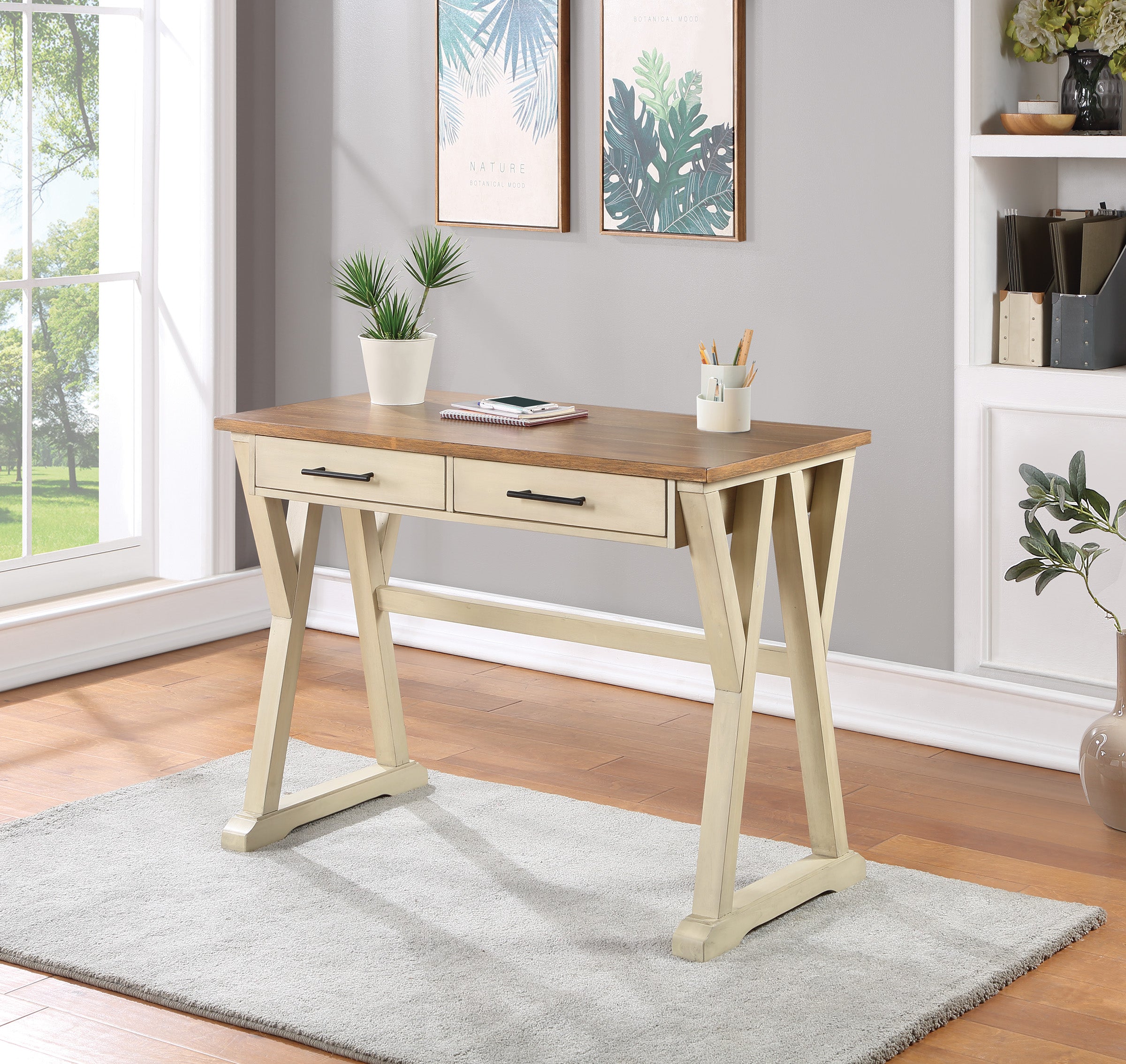 Jericho Rustic Writing Desk - Antique White
