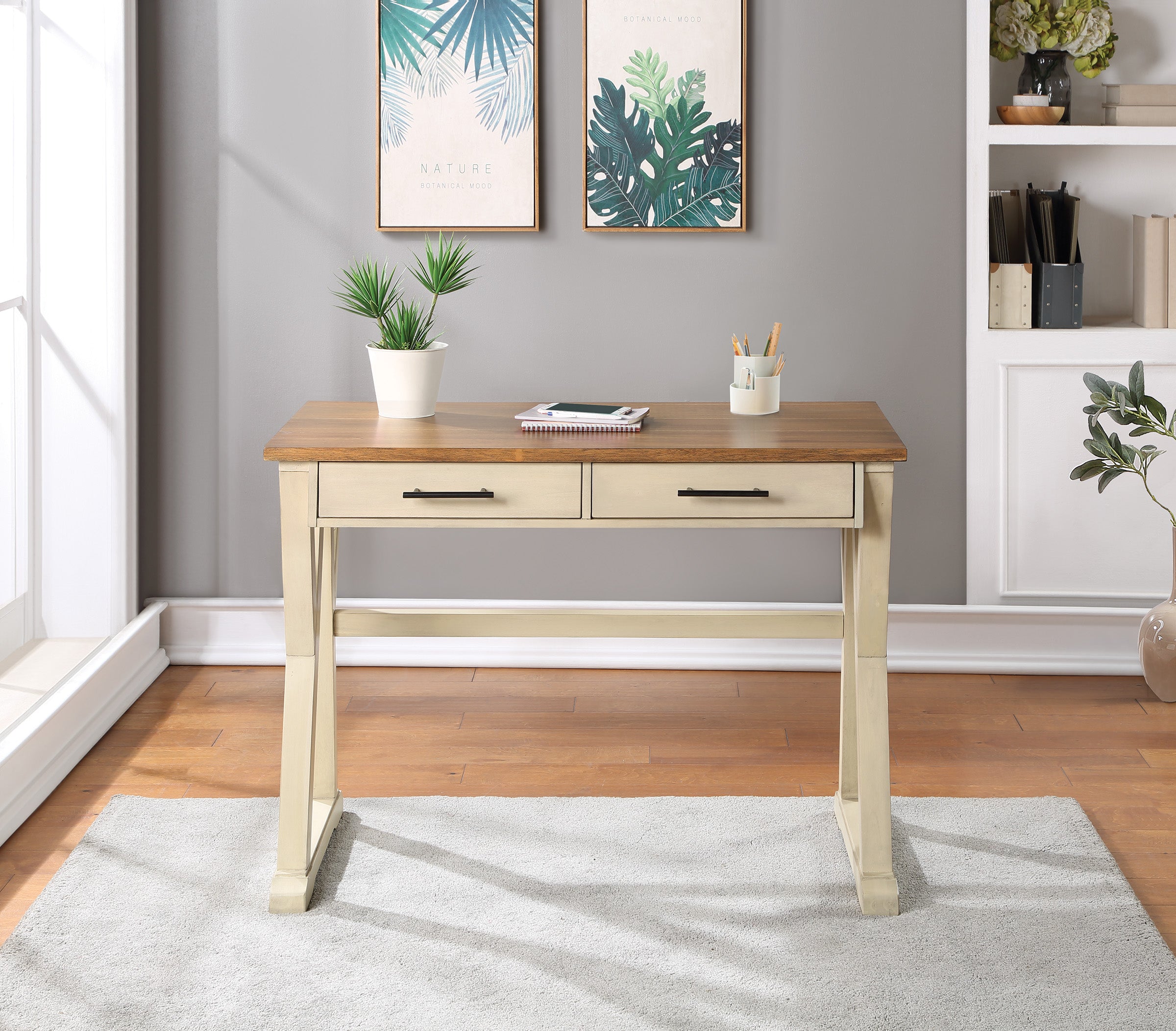 Jericho Rustic Writing Desk - Antique White