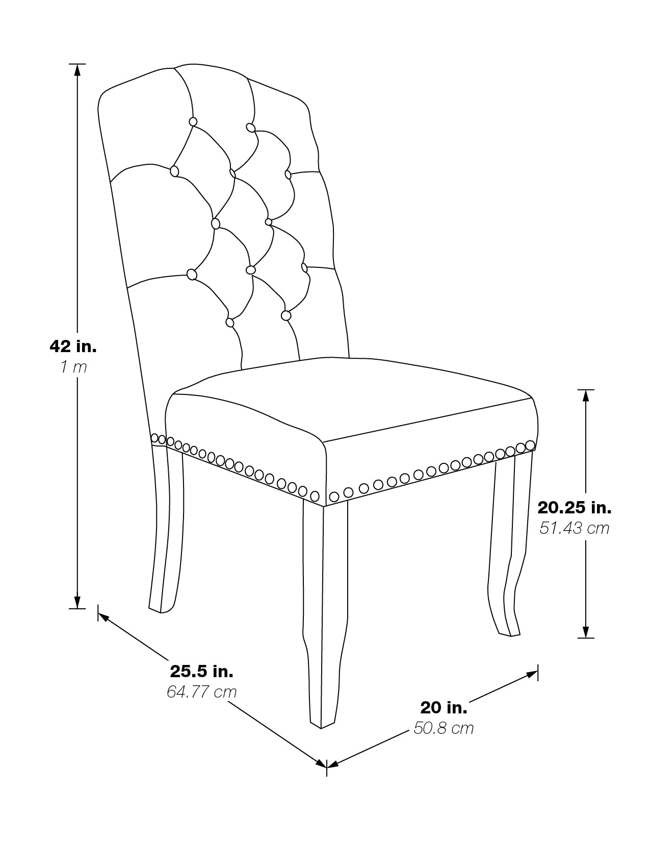 Jessica Tufted Dining Chair - Charcoal