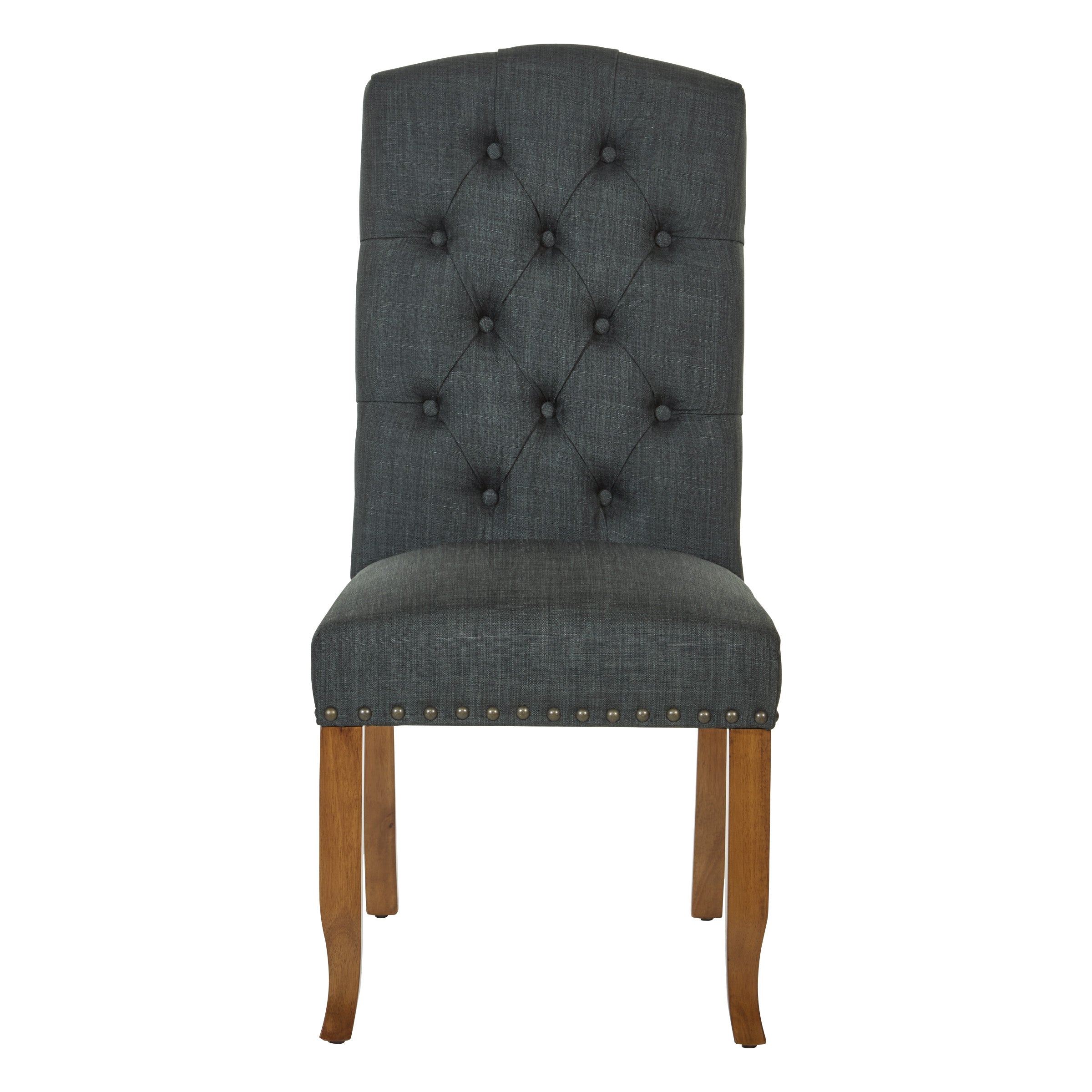Jessica Tufted Dining Chair - Charcoal