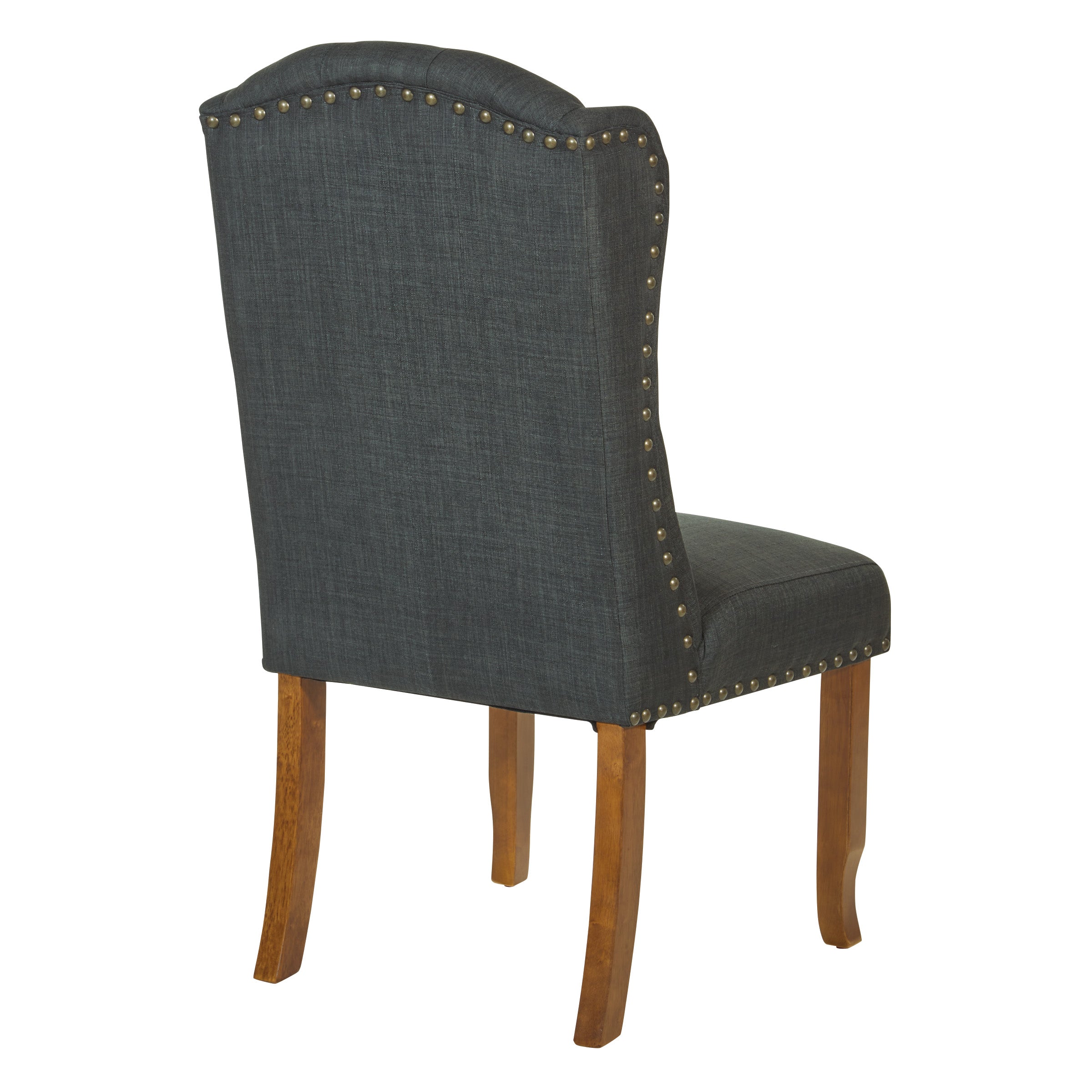 Jessica Tufted Wing Dining Chair - Charcoal