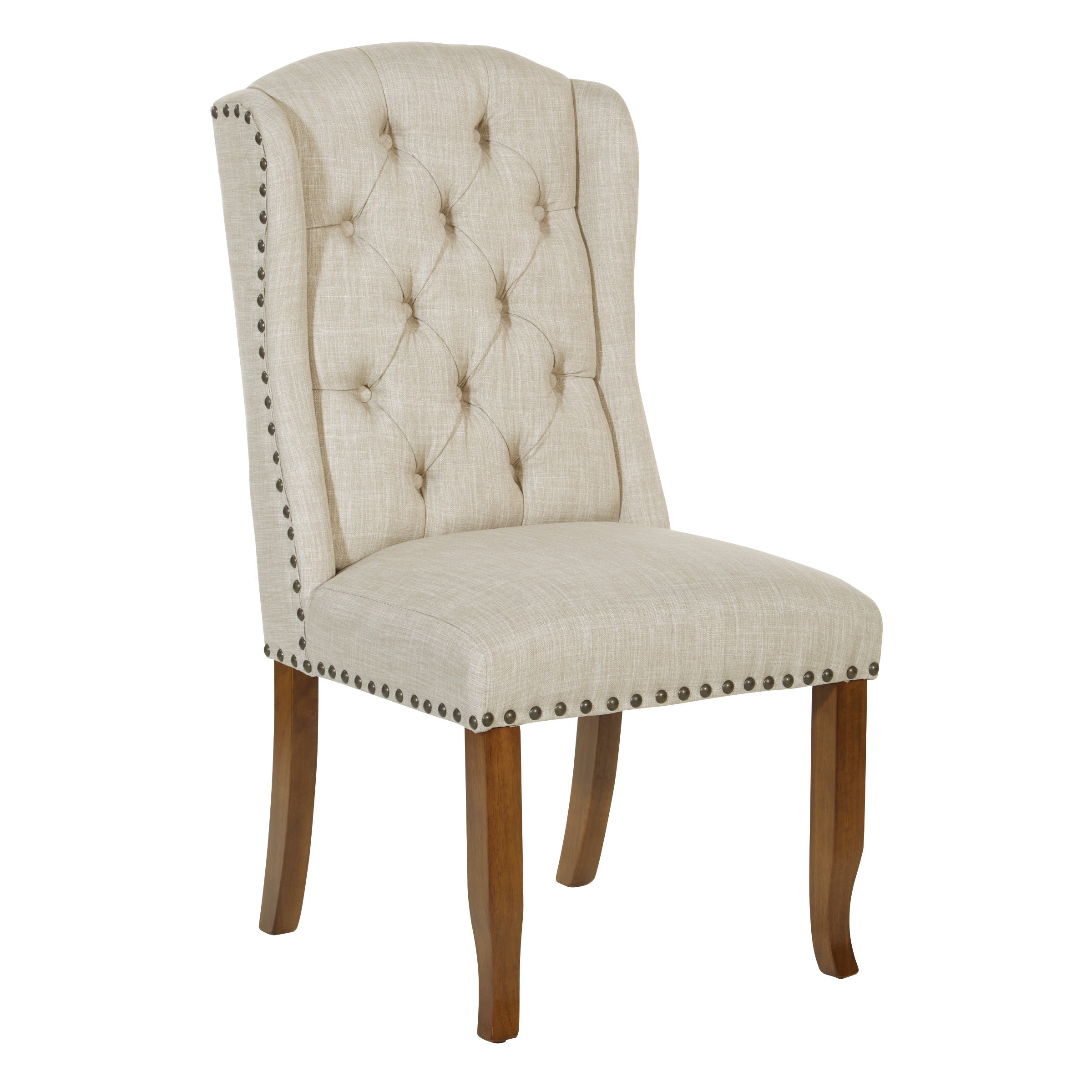 Jessica Tufted Wing Dining Chair - Linen